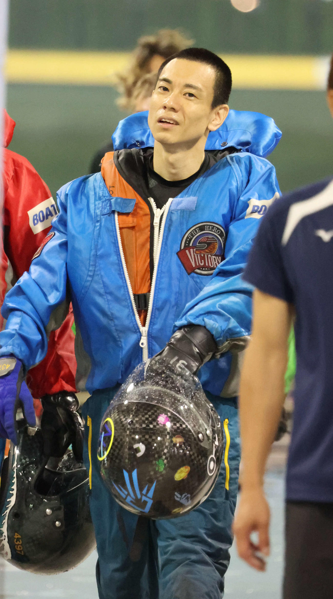 住之江準優10R 2着4377浜本優一（撮影・渦原淳）