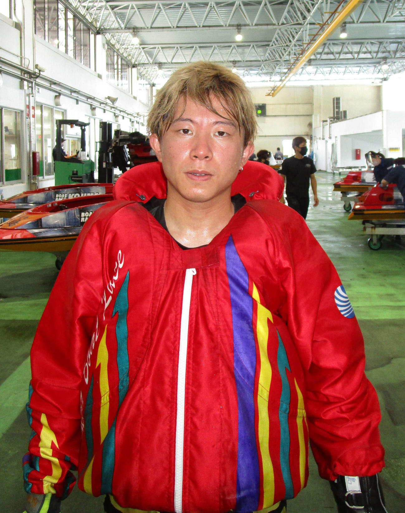 2日目2走をまくり差しで連勝した岡本翔太郎（撮影・安井雅彦）