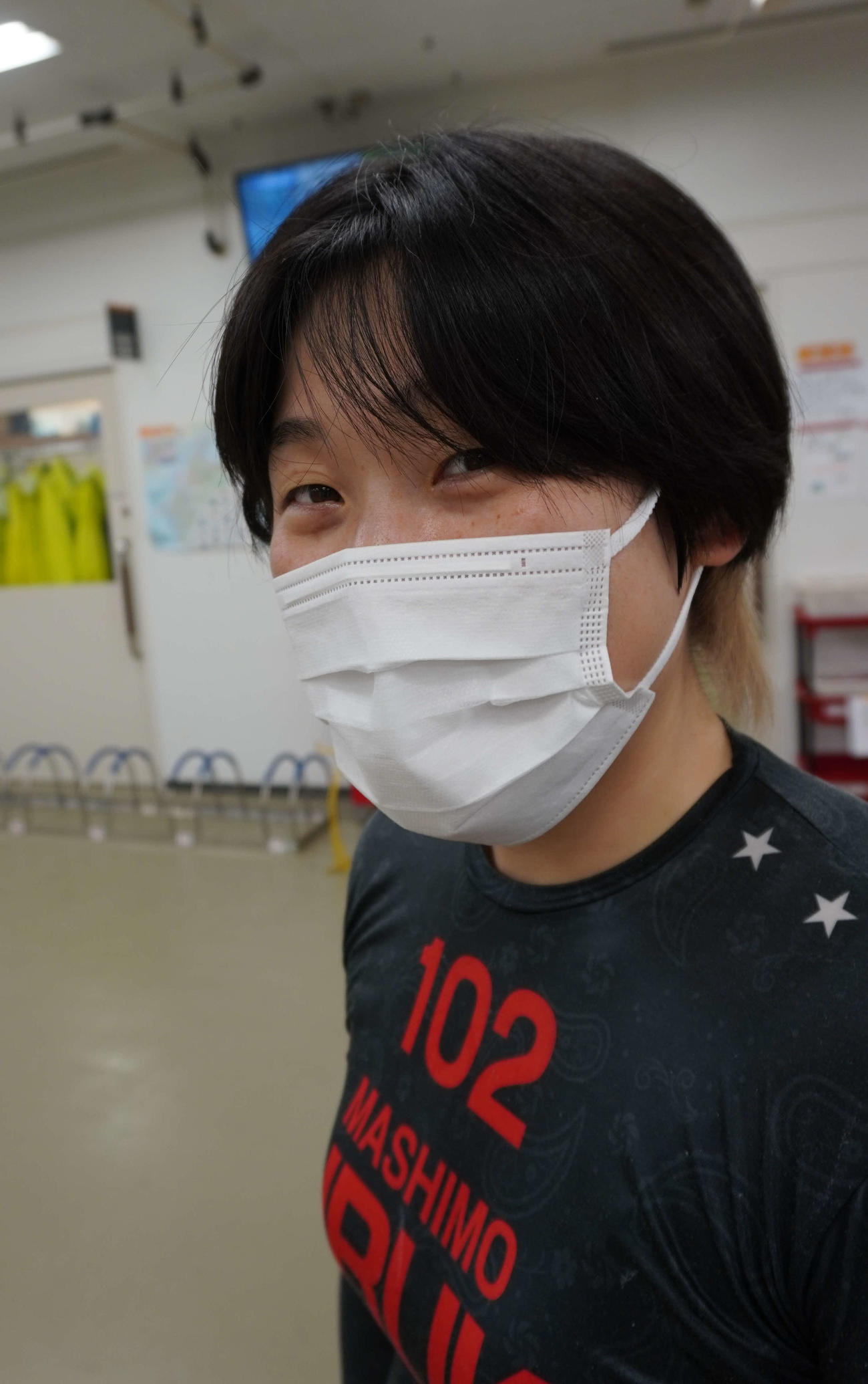 ガールズ増茂るるこは襟足の金髪がお気に入り（撮影・秋山正則）