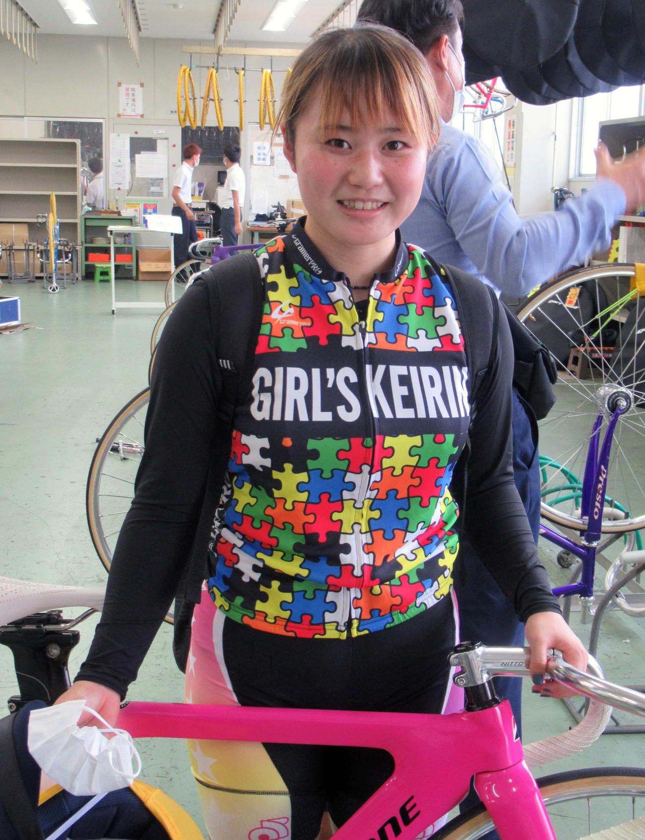 苦手意識のある33バンク克服に挑む太田瑛美（撮影・岡田晋）