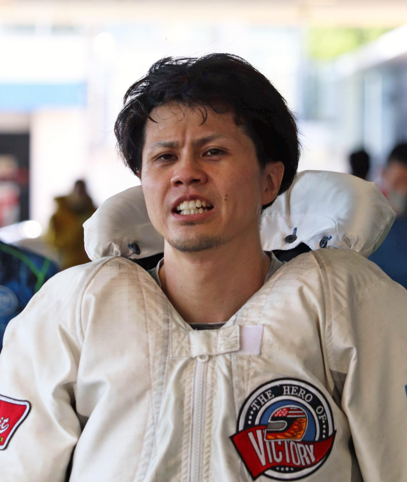 2日目7Rを勝ち切り準優進出を決めた服部剛（撮影・神田成史）