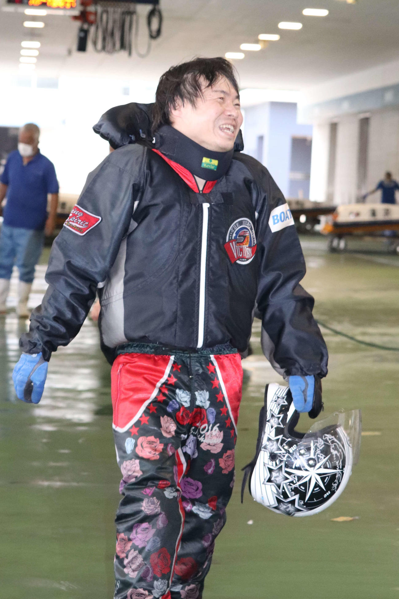 準優11Rを勝ち切り会心の笑顔の西川新太郎