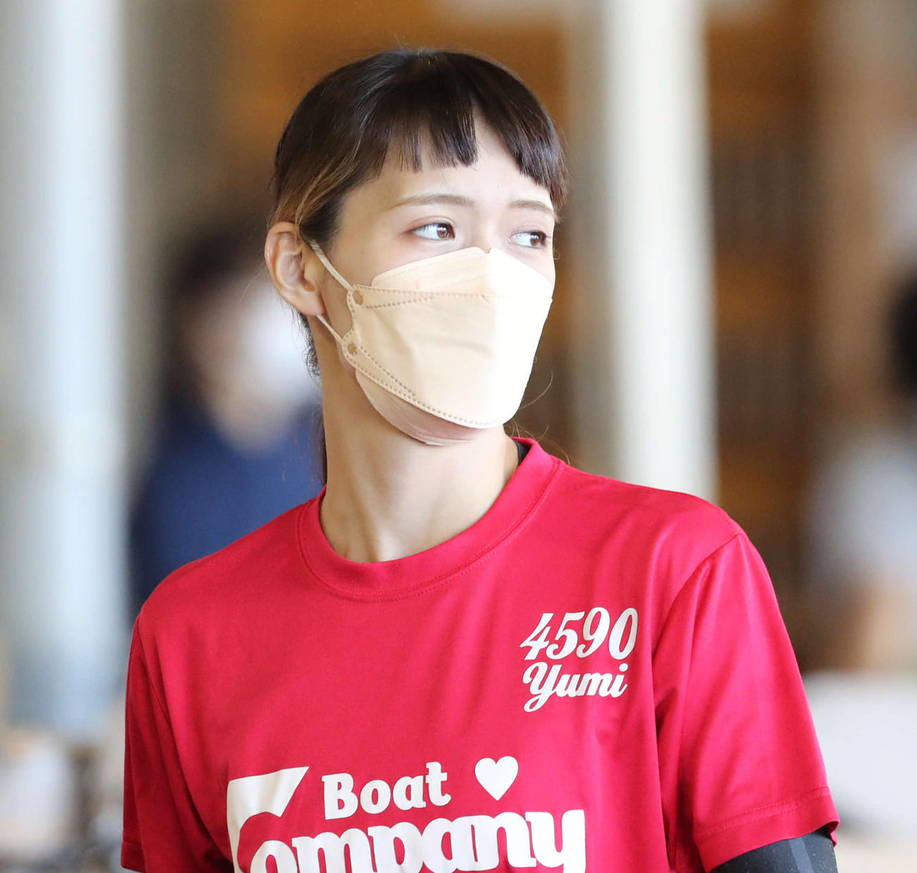 渡辺優美が早くも好気配をアピールした（撮影・屋方直哉）