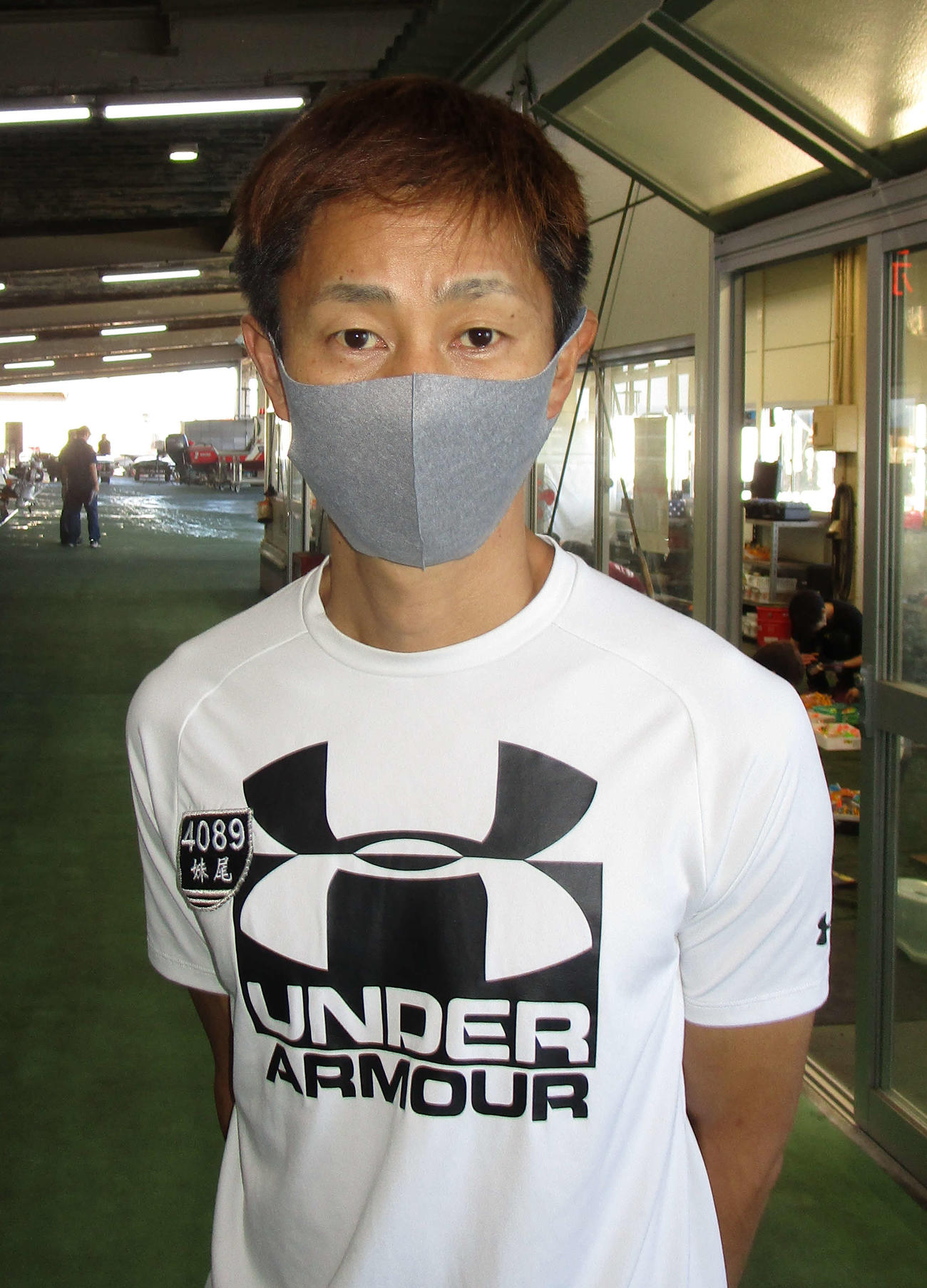 宮島で4節連続優出を狙う妹尾忠幸（撮影・安井雅彦）
