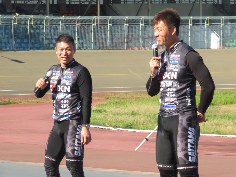 トークショーに登場した宿口陽一（左）と平原康多