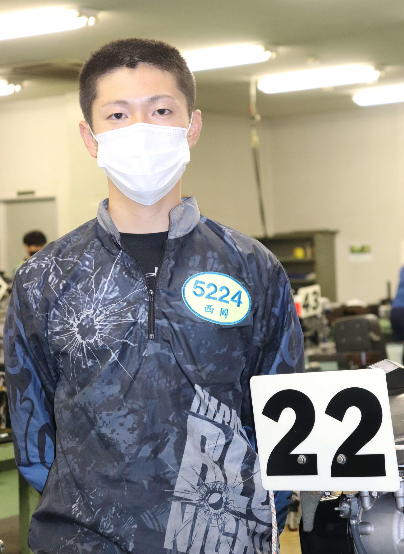 デビュー戦に挑む129期卒期チャンプの西岡顕心（撮影・神田成史）