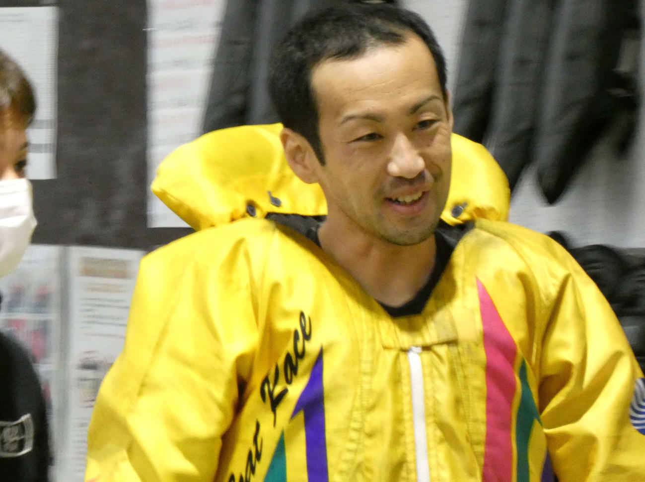 船岡洋一郎が準優11R2着に食い込み優出。12R優勝戦は6枠に登場し、今年の児島連続Vを目指す（撮影・前原一樹）