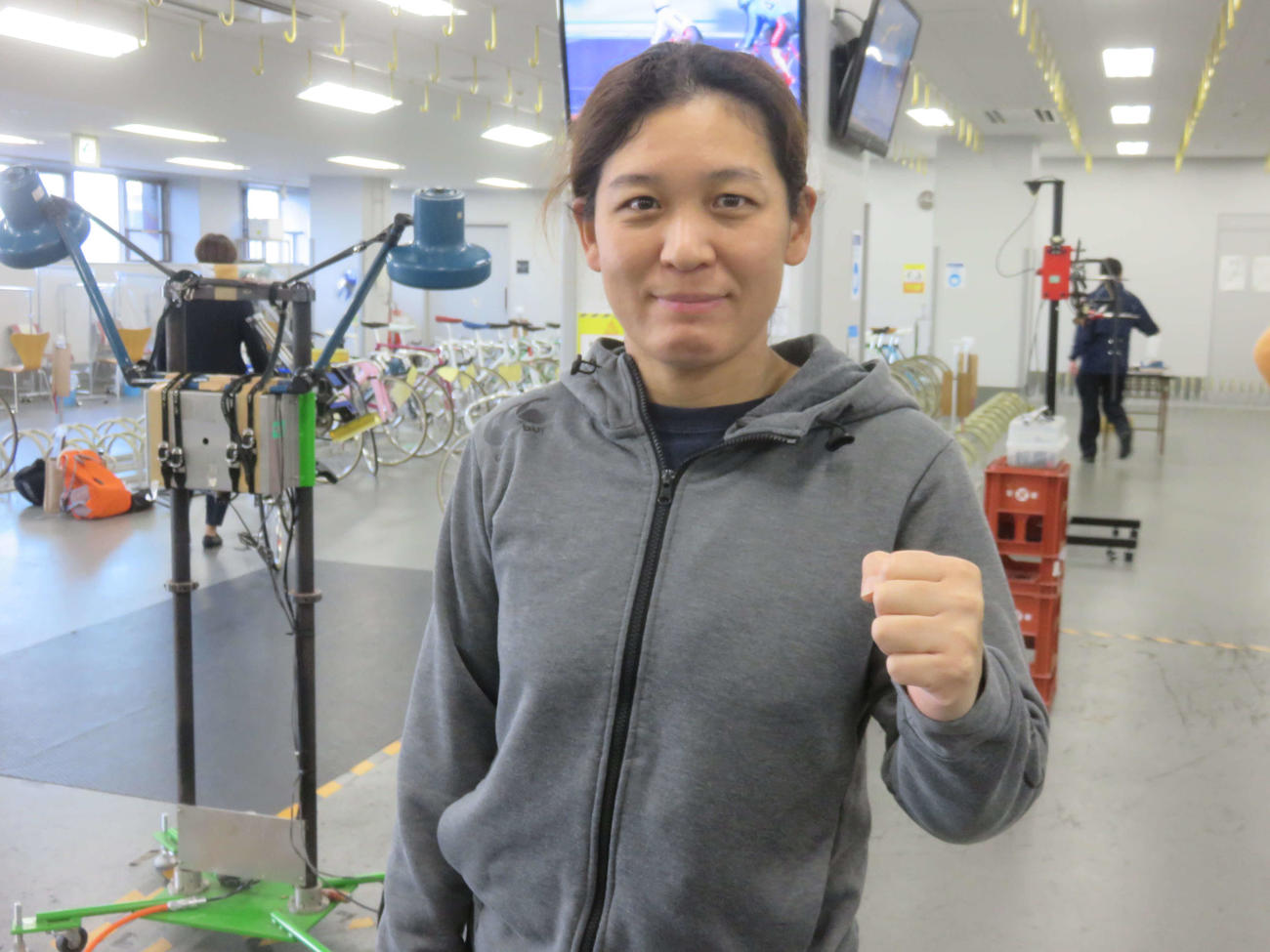 落車明けだが中村由香里は地元で気合十分