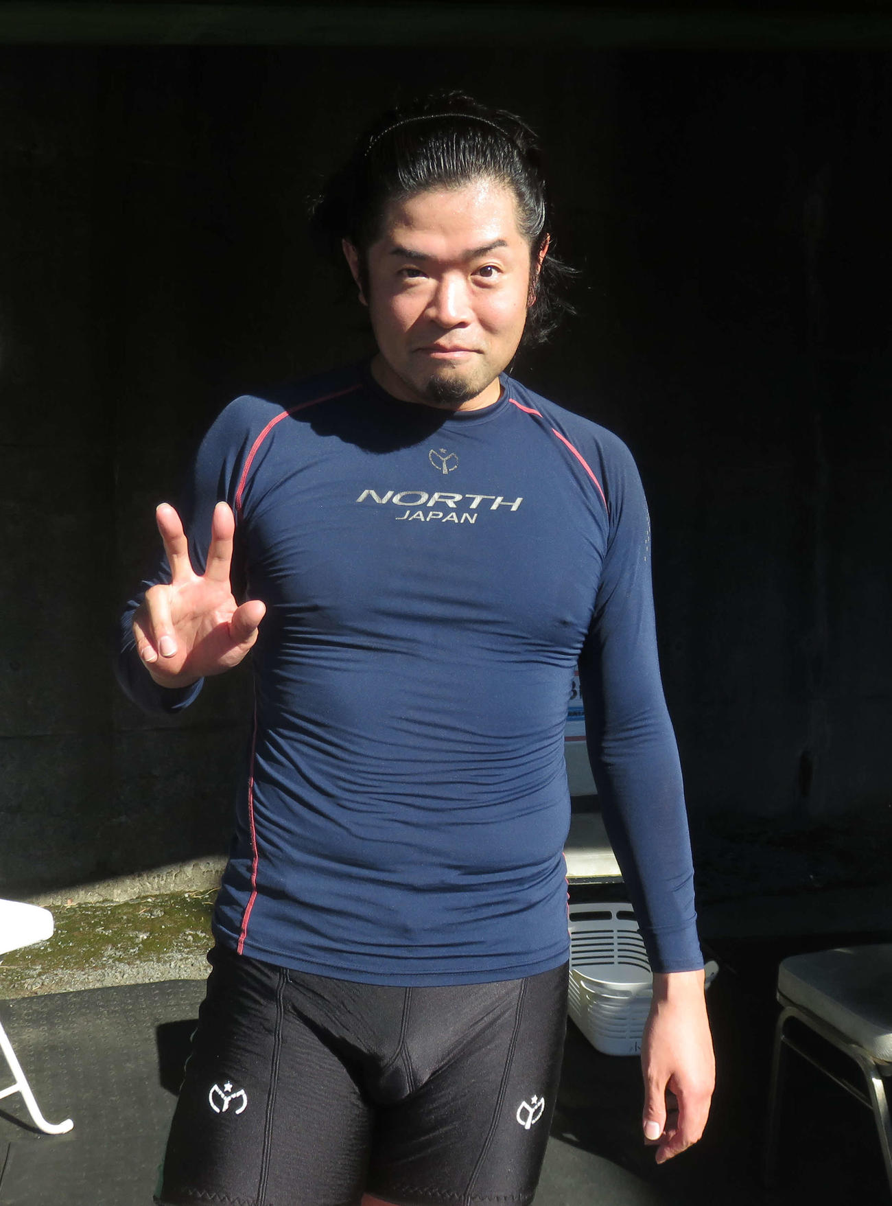 S級点確保に向け、連日好気合の引地正人（撮影・栗田文人）