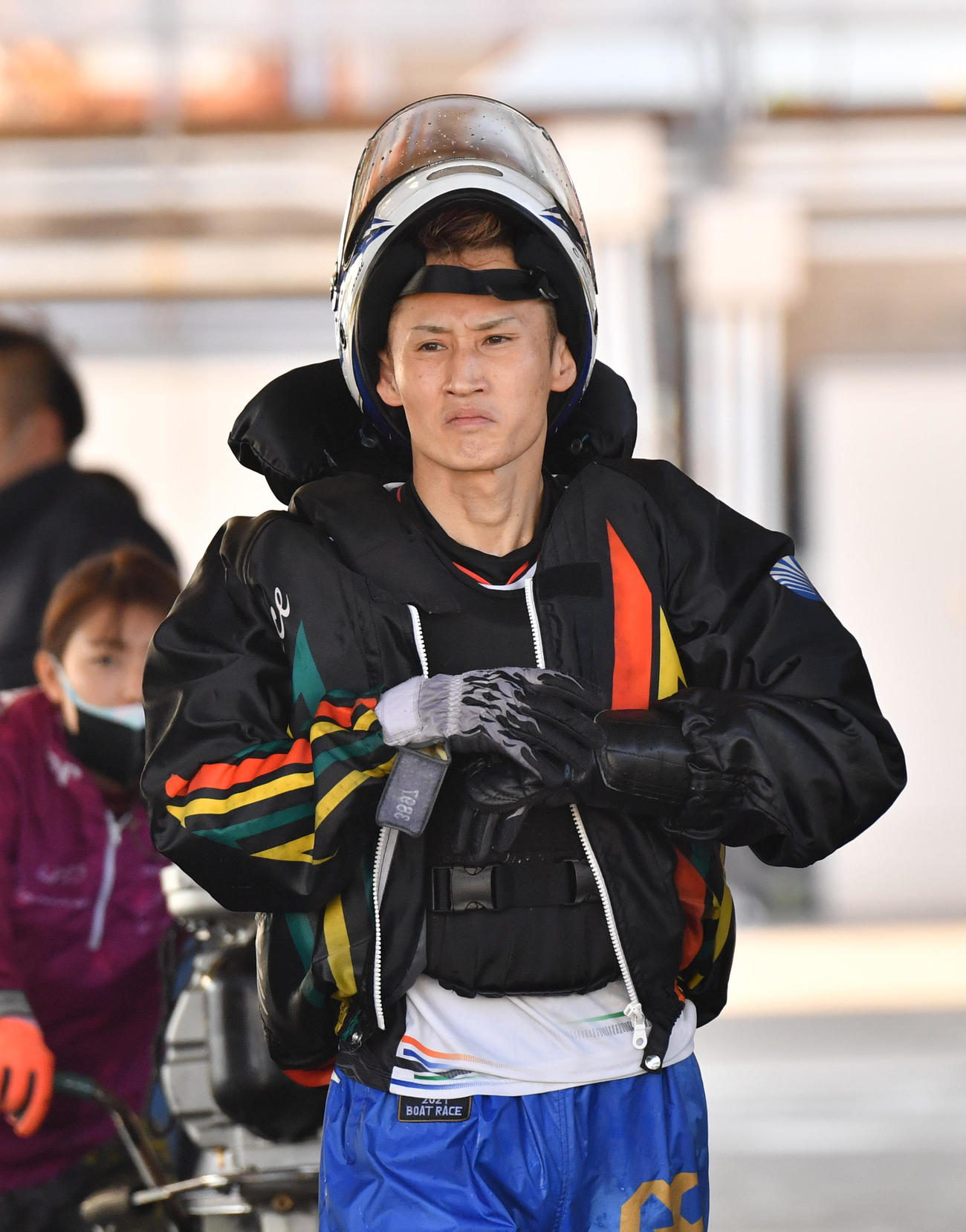チャレンジカップ4日目、予選8Rで2着の白井英治（撮影・柴田隆二）