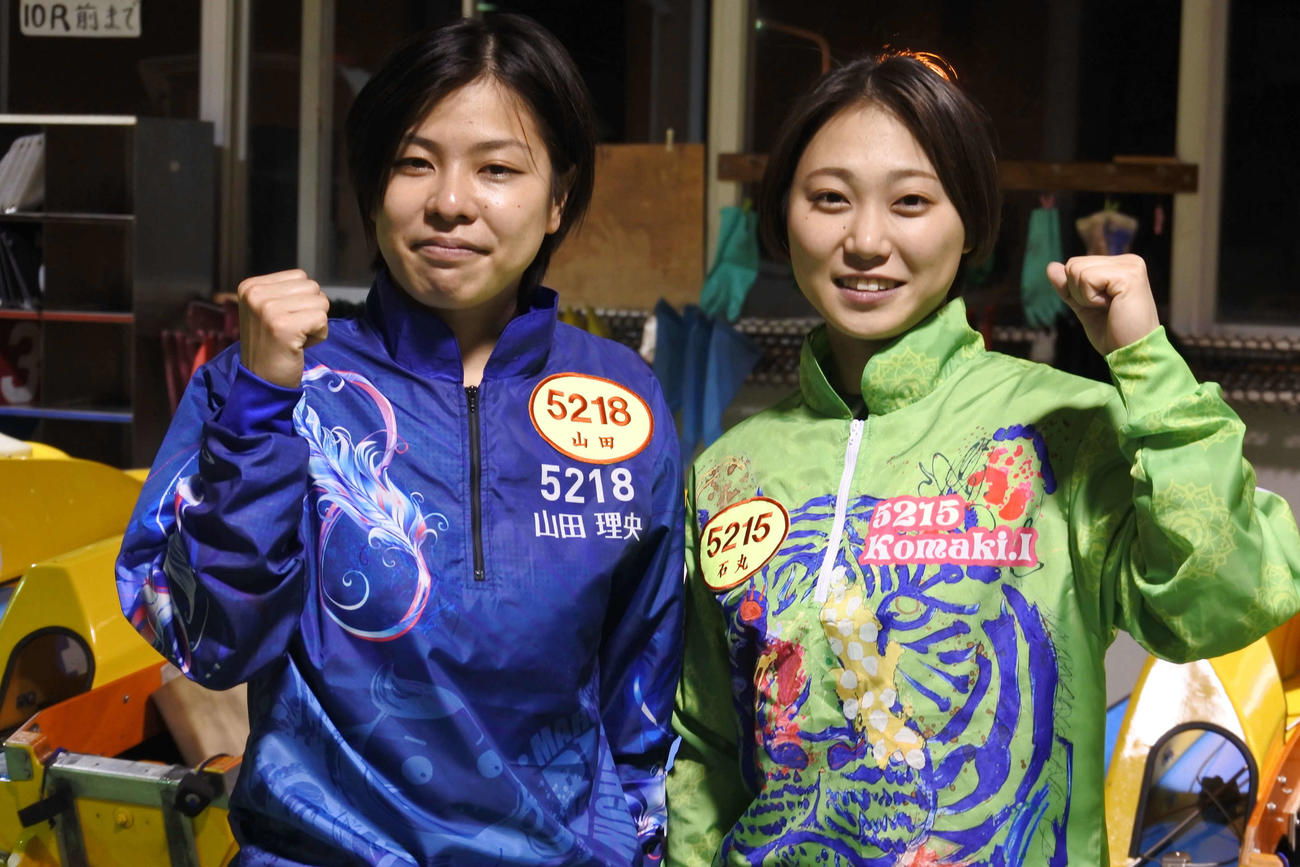 地元の山田理央（左）、石丸小槙（右）の同期コンビがデビュー戦に意欲を燃やす