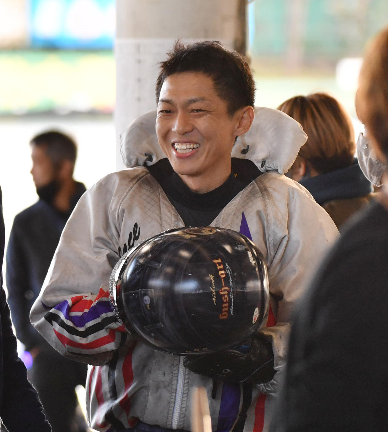 チャレンジカップ5日目、準優勝戦10Rで2着の桐生順平は笑顔を見せる（撮影・柴田隆二）