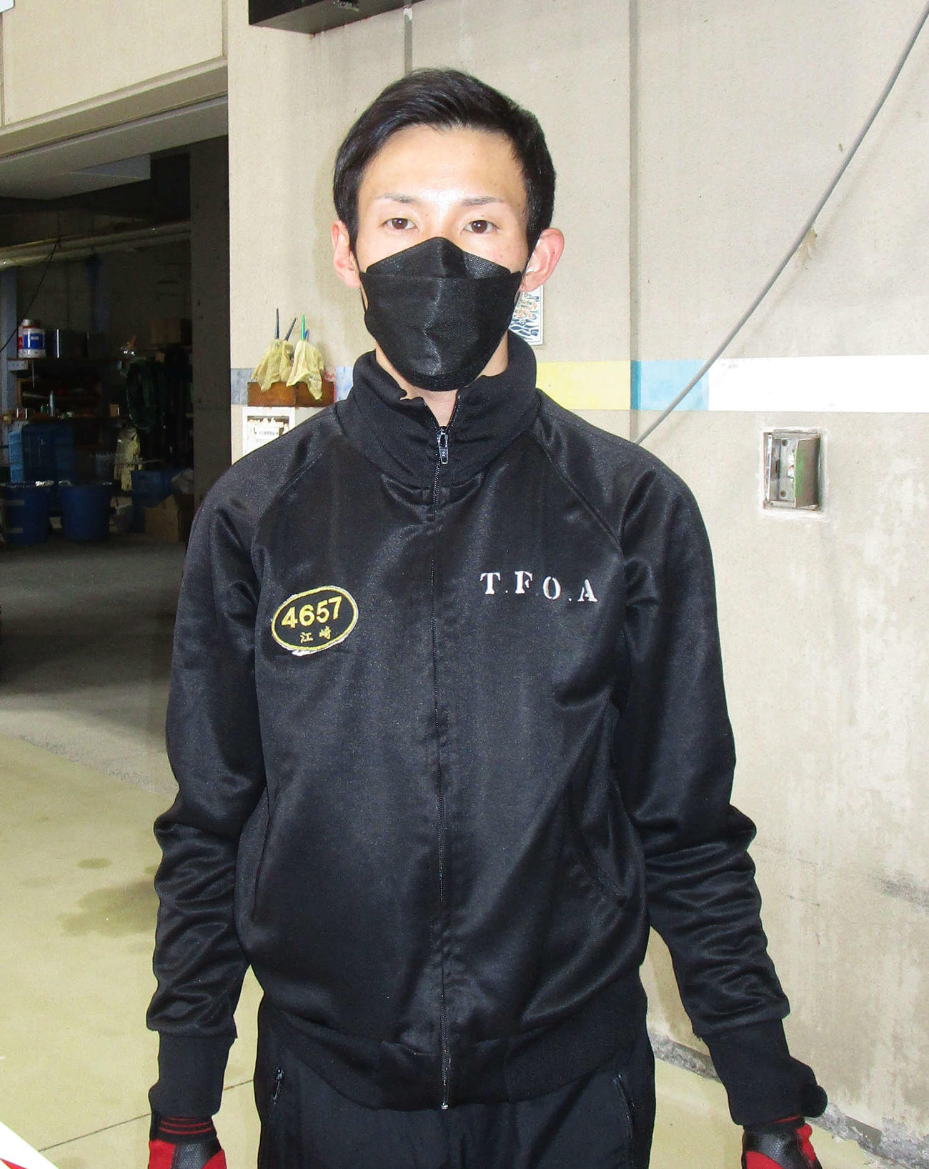 前検気配抜群で初日から注目の江崎一雄（撮影・安井雅彦）
