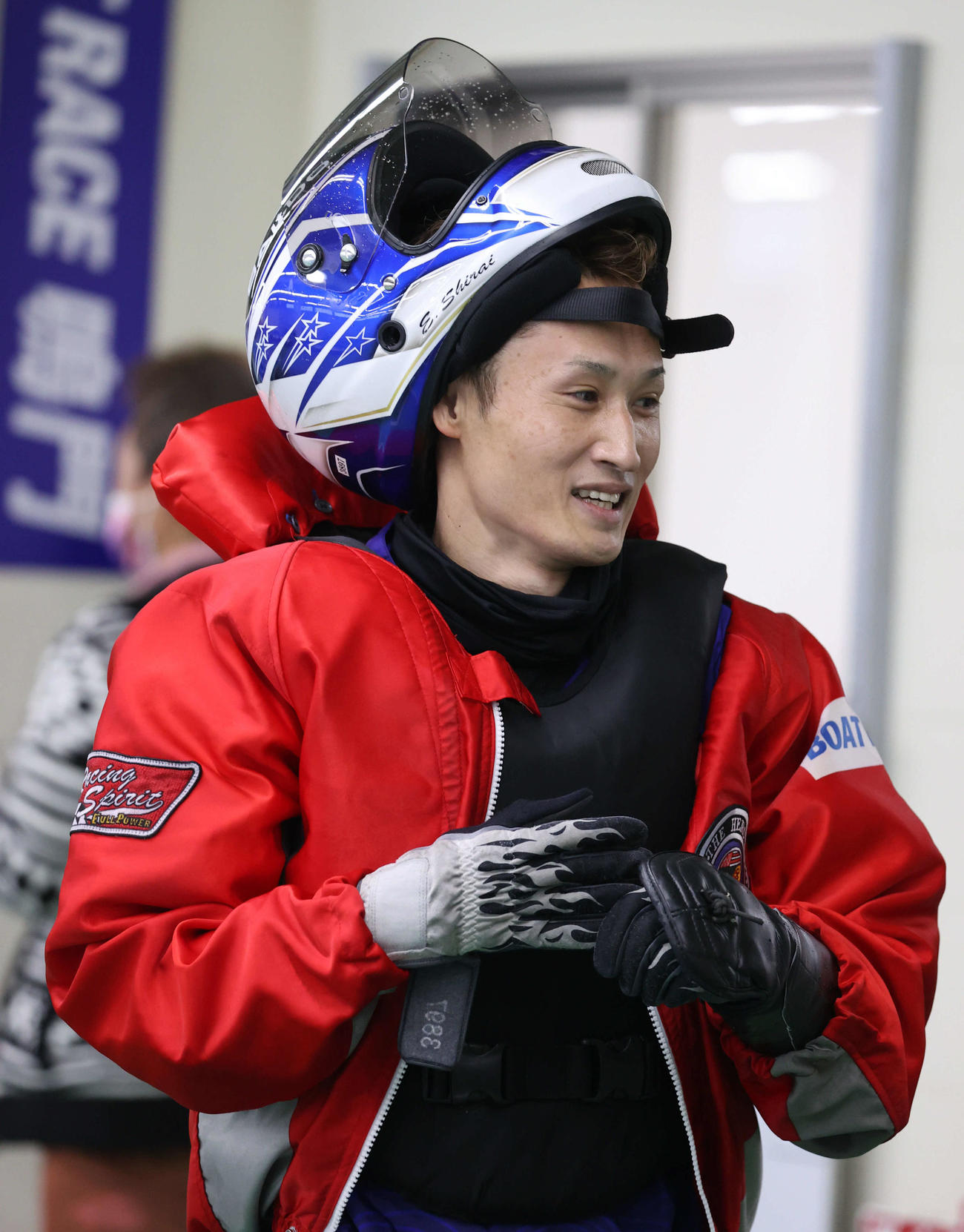 11Rで1着となり、笑顔の白井英治（撮影・渦原淳）