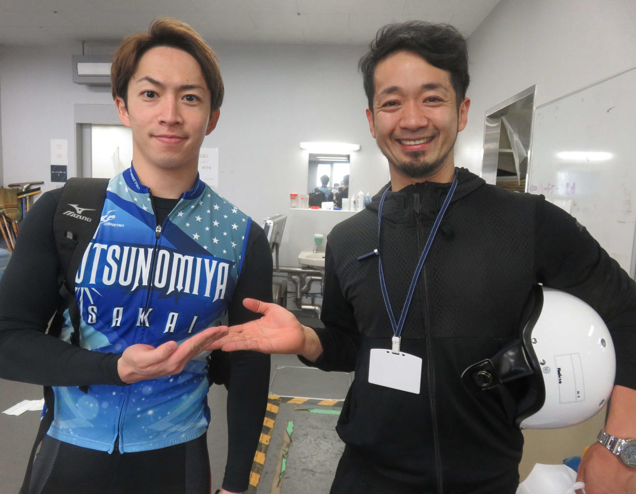 2度目の師弟同時あっせんでアベック優勝？　を狙う星野辰也（右）と坂井洋（撮影・栗田文人）
