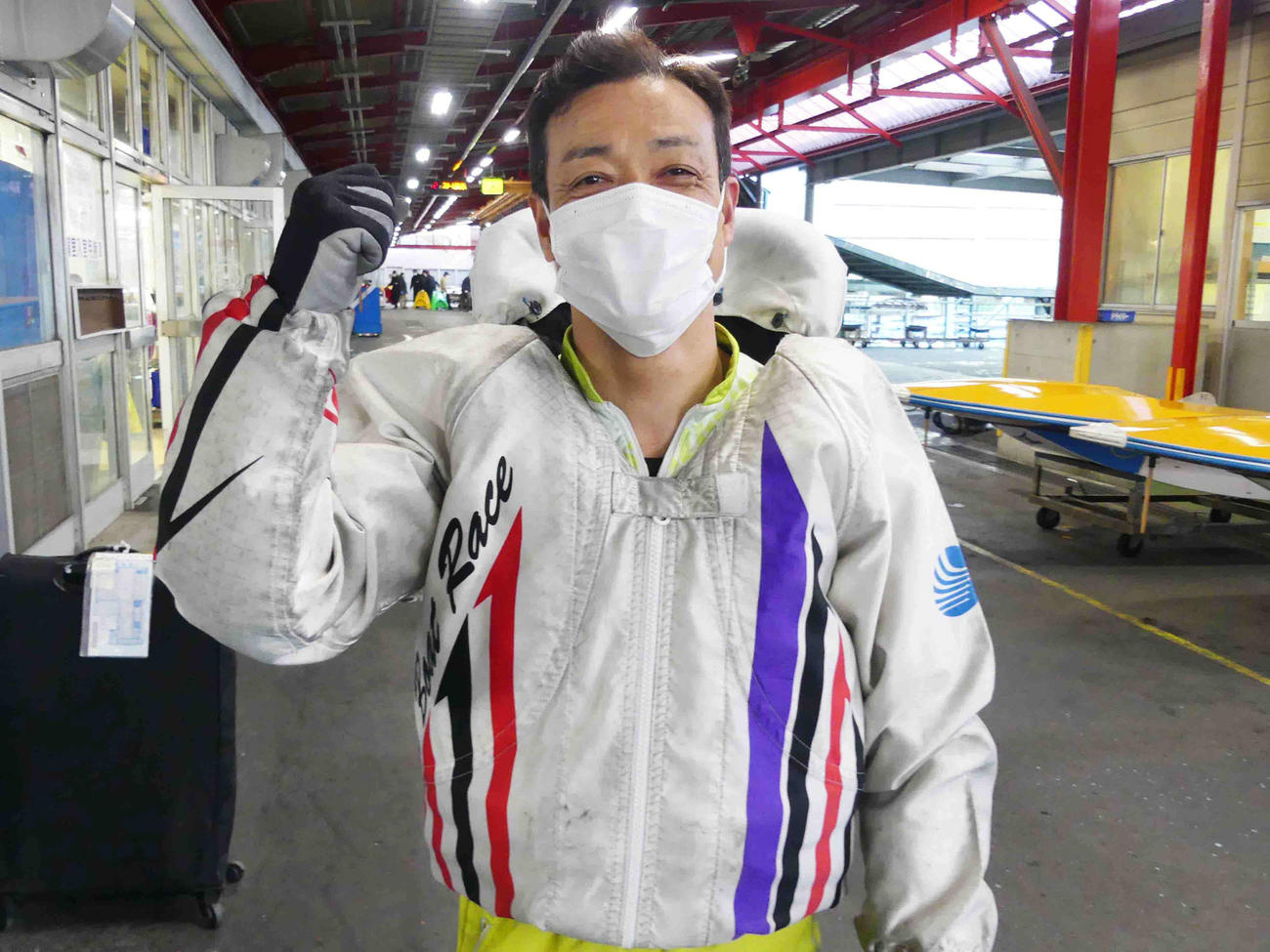 ガッツポーズの金子良昭　63号機の連続Vにも導いた