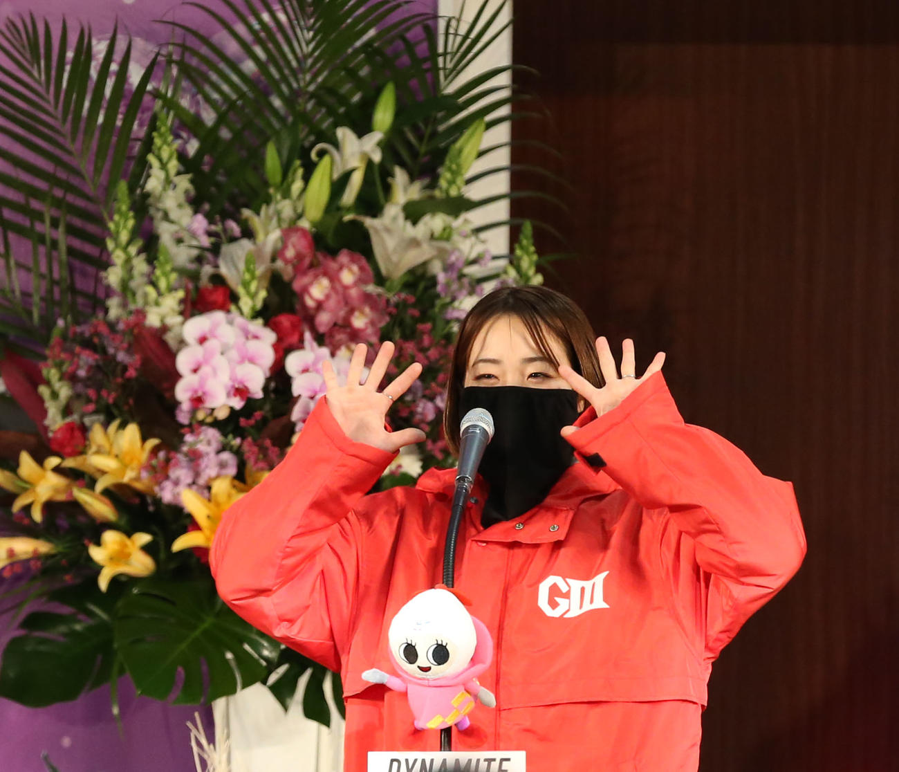 小池礼乃がオープニングセレモニーで今節の活躍を誓った