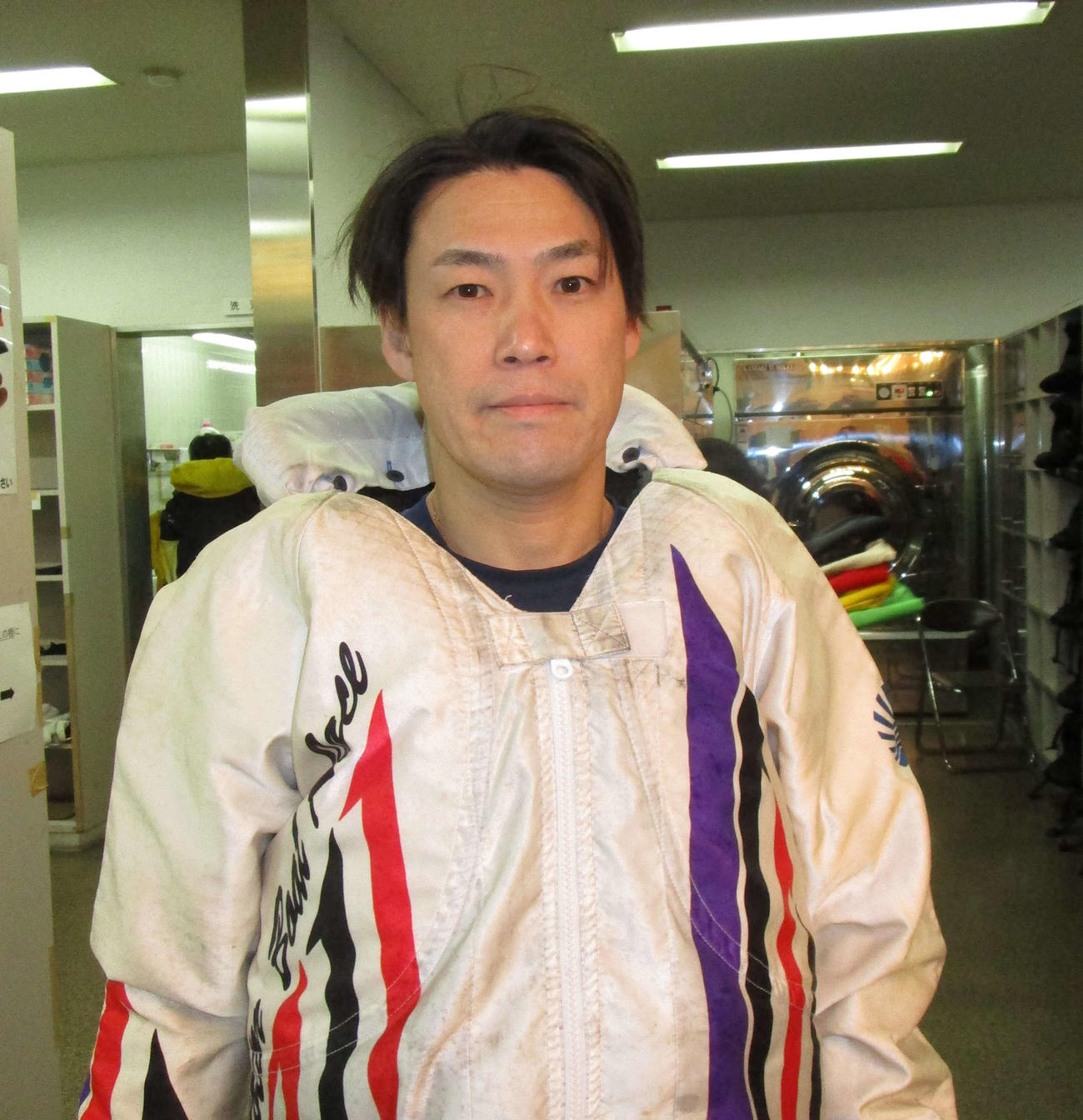 準優がなくなり、優勝戦1枠に座った谷村一哉。丸亀初Vに照準を定める（撮影・安井雅彦）
