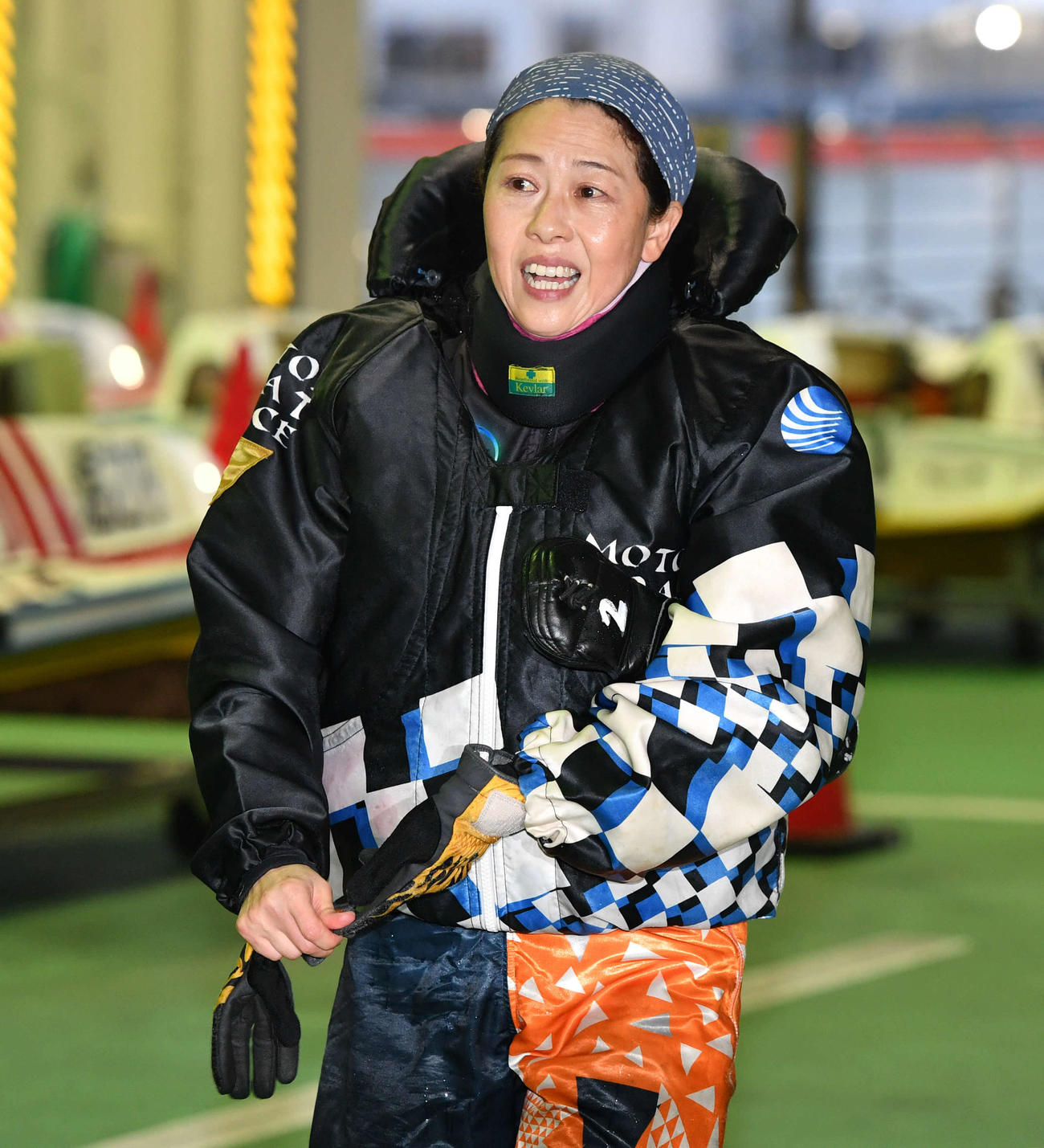12Rを終えて引き揚げる寺田千恵（撮影・岩下翔太）