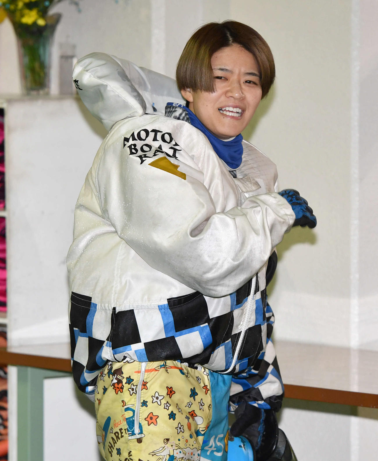 P・G1クイーンズクライマックス5日目　12R、トライアル3回戦を終えて引き揚げる遠藤エミ（撮影・岩下翔太）