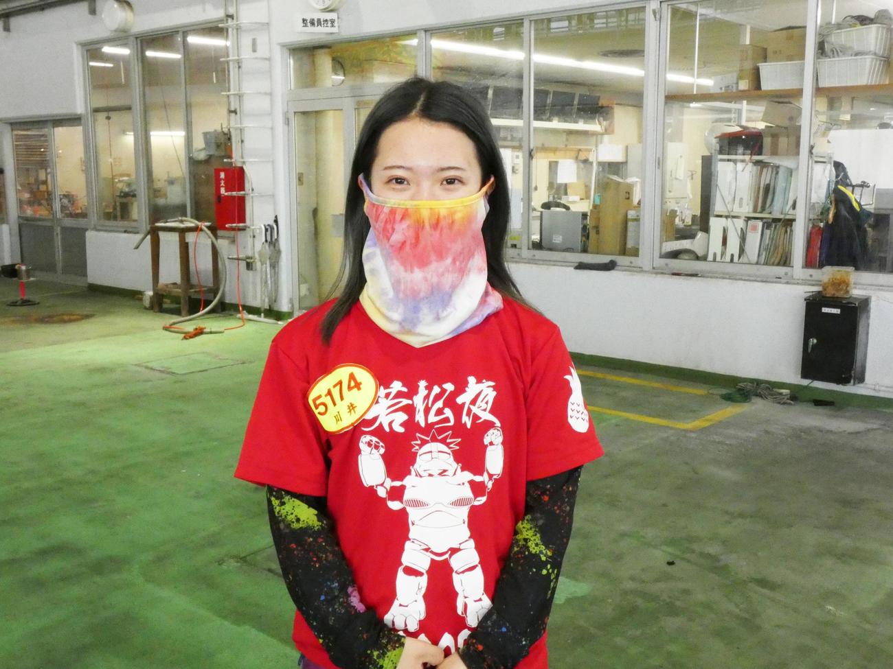 新成人となった川井萌は初日7R5枠に登場する。足をしっかり仕上げて白星を奪取する（撮影・前原一樹）