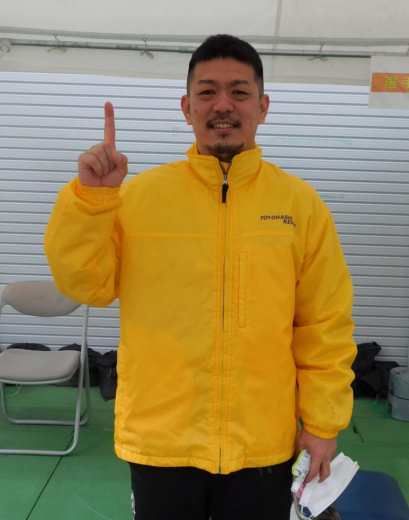 1予4Rを1着で通過してご満悦の久木原洋