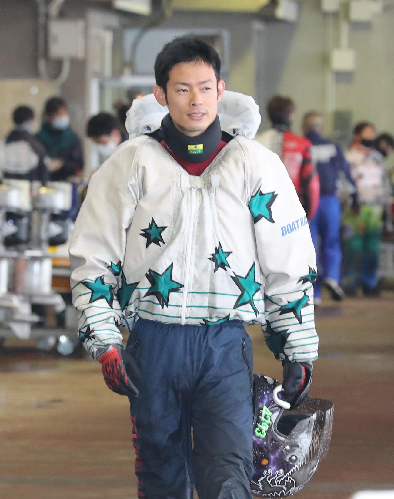 芦屋ボート3日目6RでG1初勝利を挙げた金子萌（撮影・梅根麻紀）