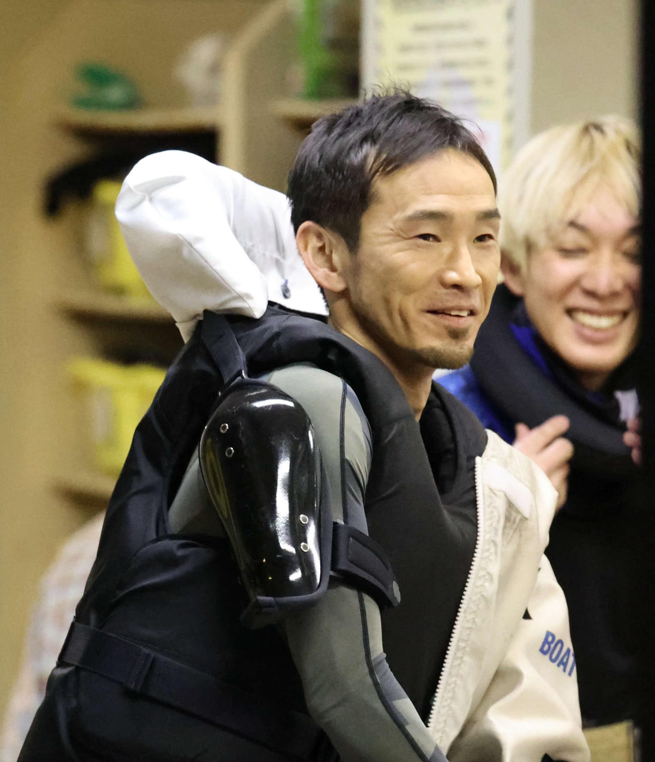 優勝戦1枠をゲットした馬場貴也（撮影・渦原淳）