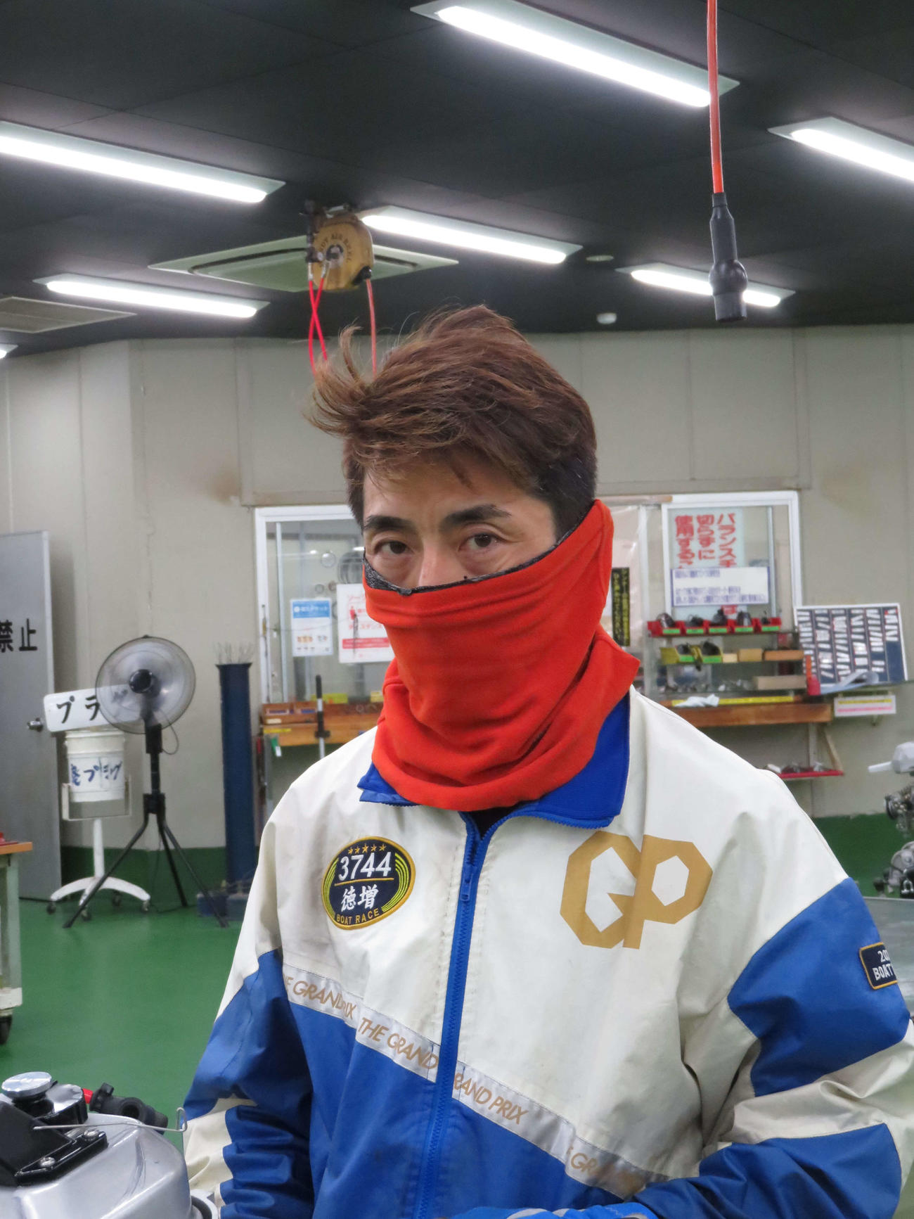 鋭い眼光で今年2度目の優勝を見据える徳増秀樹（撮影・湯田坂賢一）
