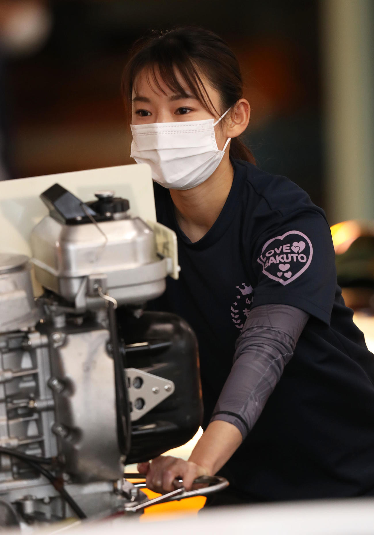 守屋美穂は新ペラ調整を施し、実戦に向かう（撮影・屋方直哉）