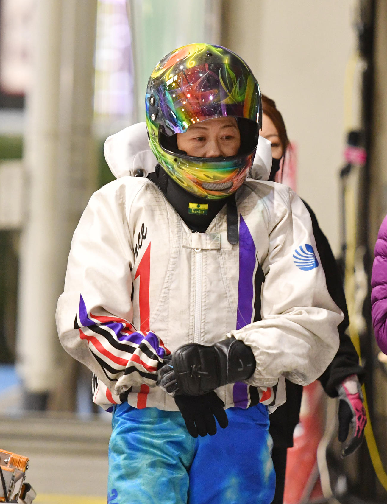レディースオールスター2日目、予選10Rで1着の寺田千恵（撮影・柴田隆二）