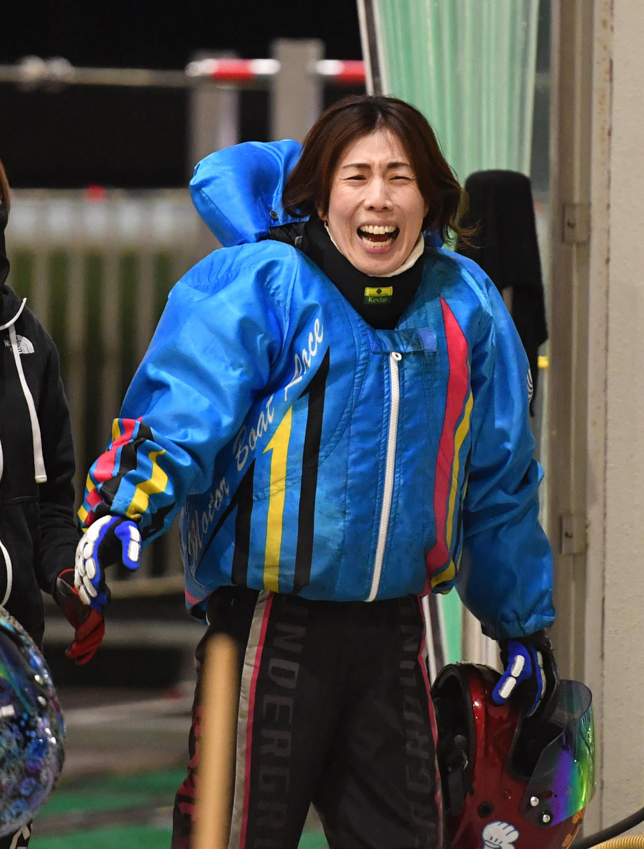 レディースオールスター2日目、予選11Rで1着の田口節子（撮影・柴田隆二）