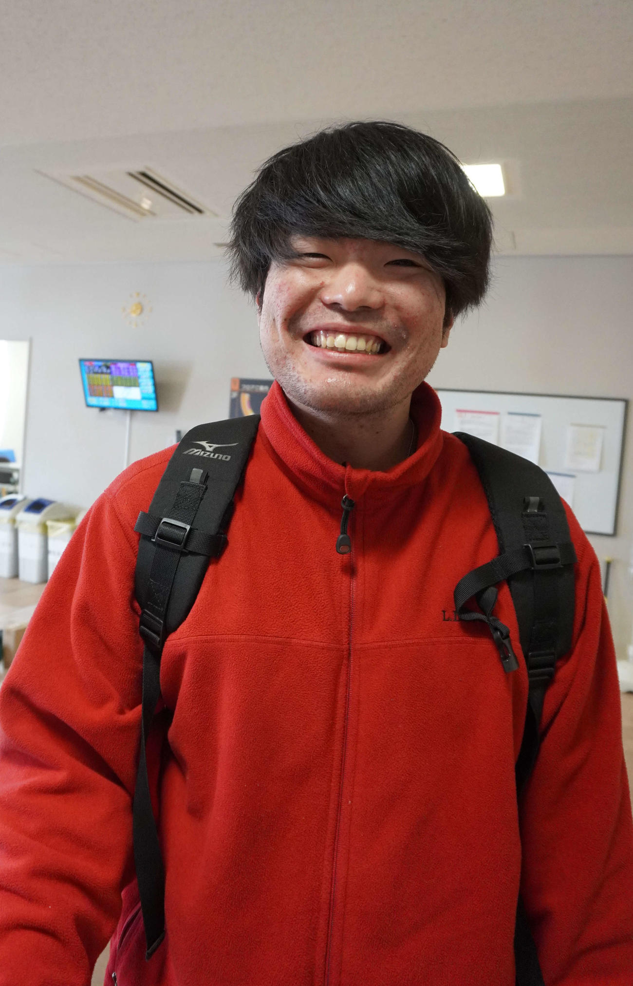 近況は幸せ配達人を演じる田上晃也。今回も動きに注目だ（撮影・秋山正則）