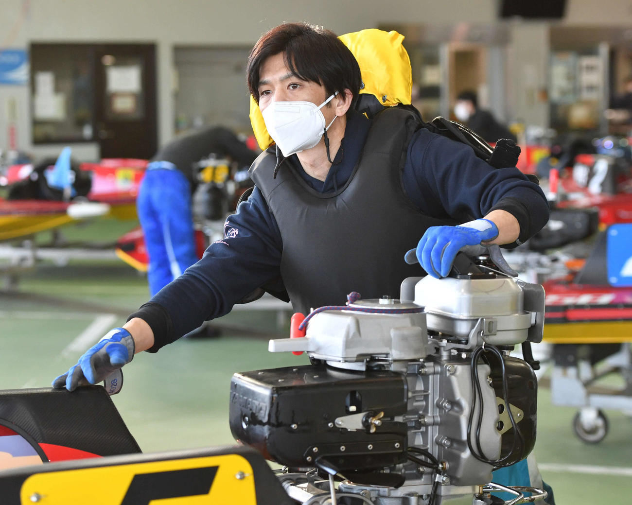好素性機ゲットでレース本番が楽しみな田村隆信（撮影・岩下翔太）