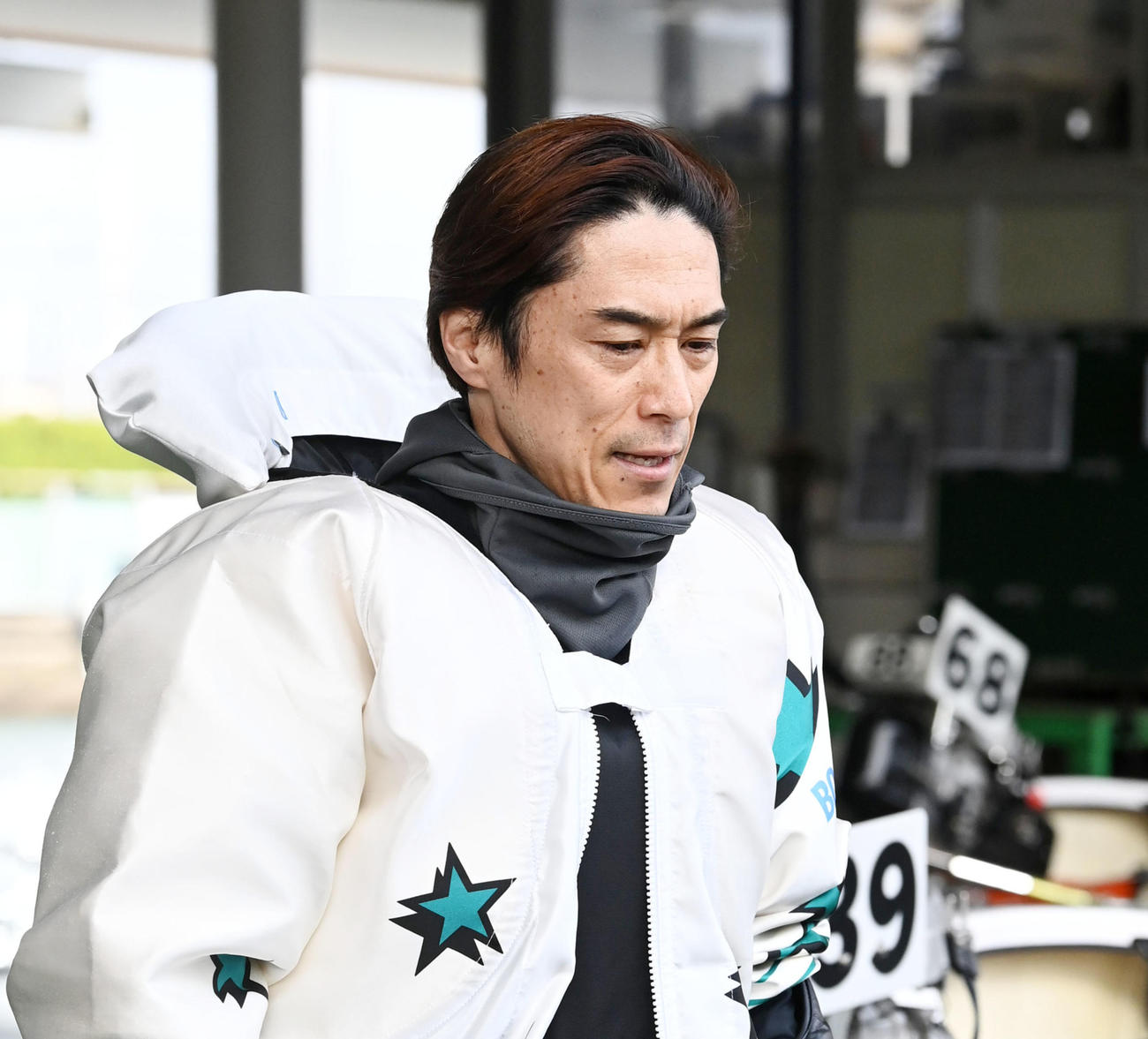連勝発進の江本真治（撮影・前岡正明）