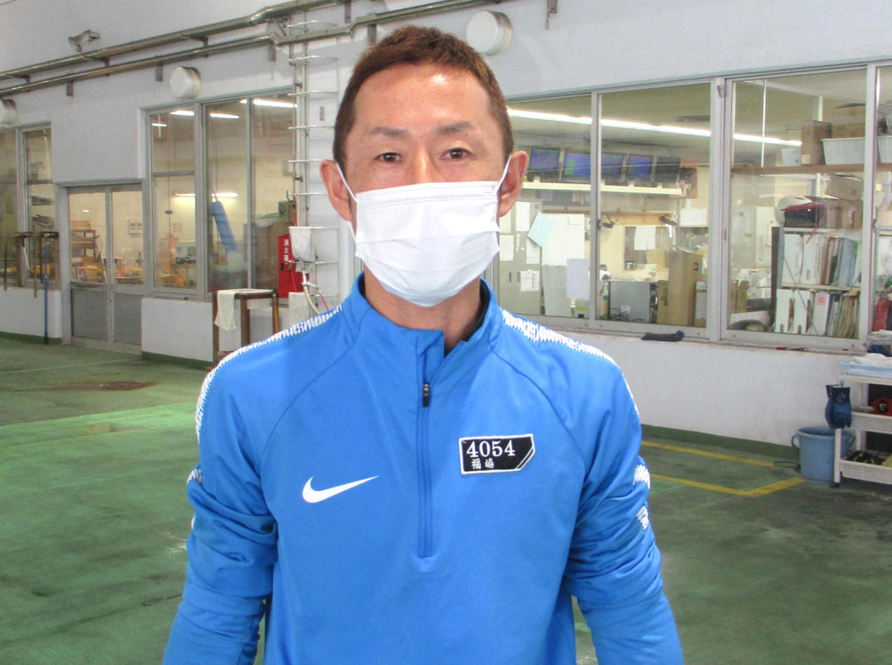 福嶋智之が準優10R5枠に乗る。伸びいい足を武器に優出を目指す（撮影・高田平典）