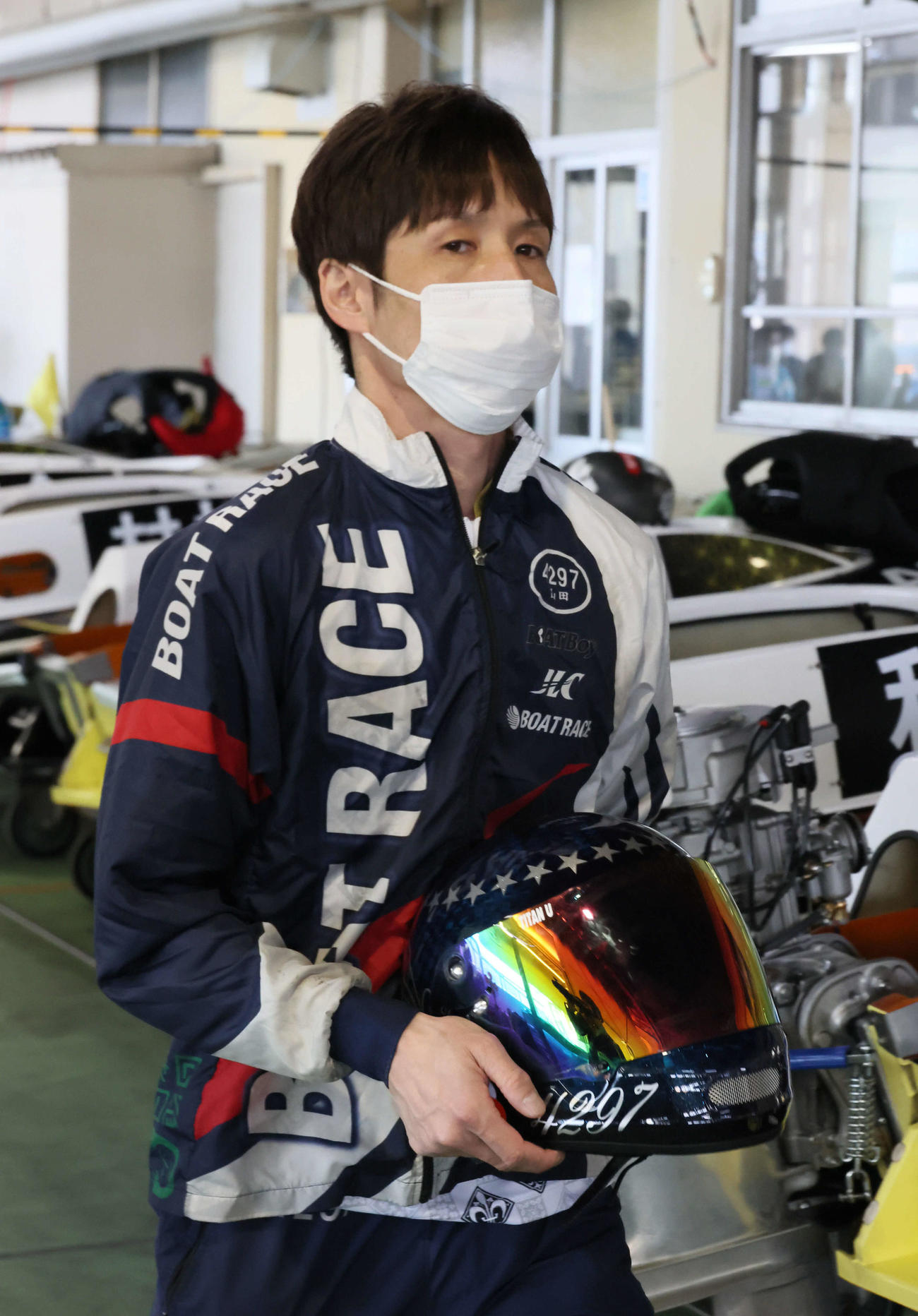 G1宮島チャンピオンカップ前検　山田哲也（撮影・加藤孝規）