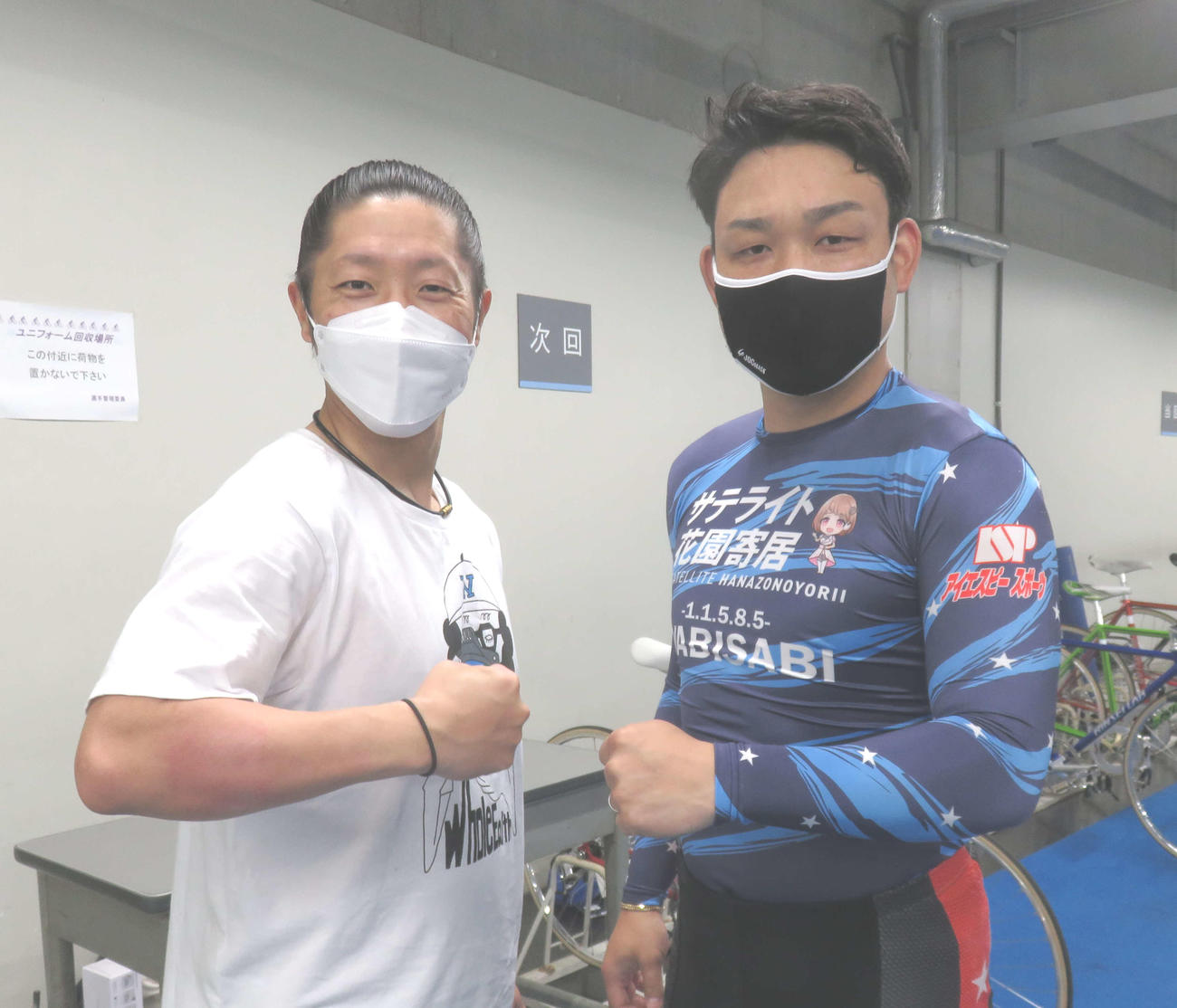 準決以降での初タッグを目指す叔父の武藤篤弘（左）と甥の武藤龍生