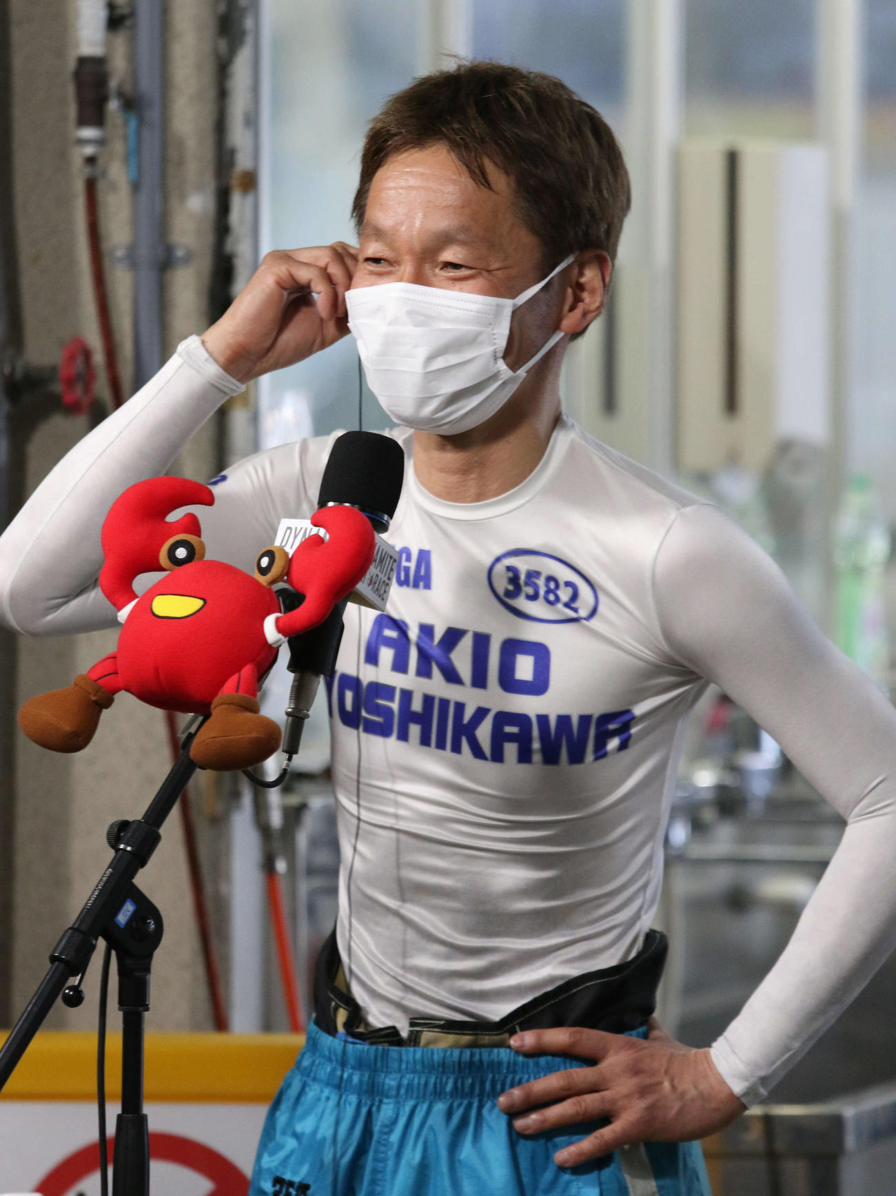 三国　2日目連勝に笑顔の吉川昭男（撮影・渦原淳）