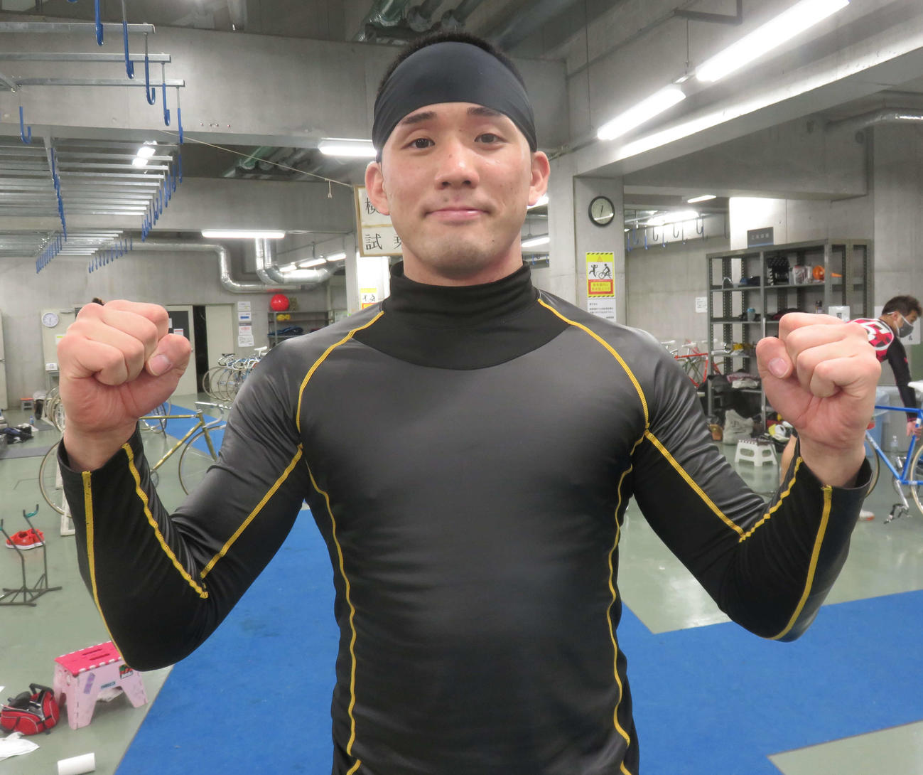 西武園での練習で、状態が大幅アップした磯川勝裕（撮影・栗田文人）