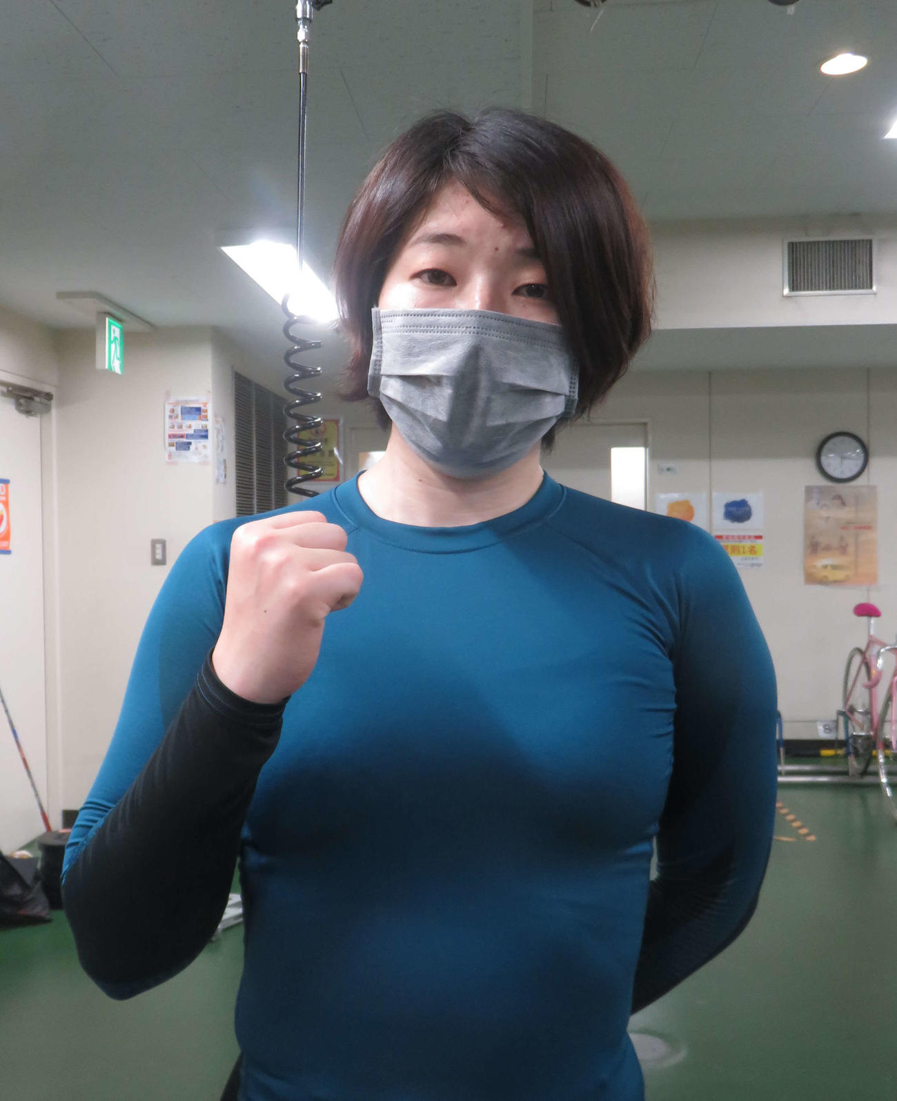 久々の地元Vを目指す石井貴子（撮影・栗田文人）