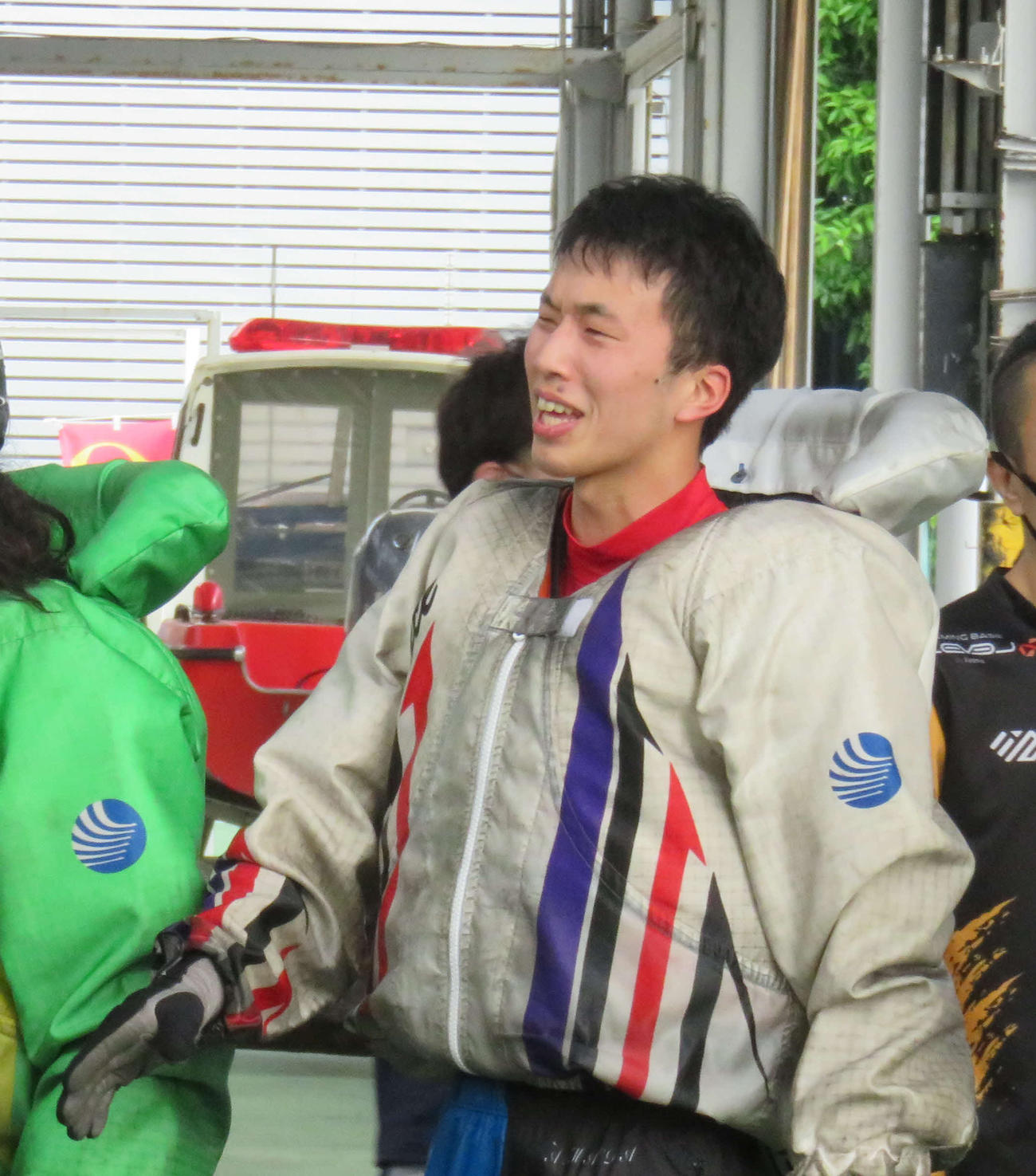 前田篤哉は予選ラストの11R1枠で3着。なんとも言えない表情で引き揚げてきた
