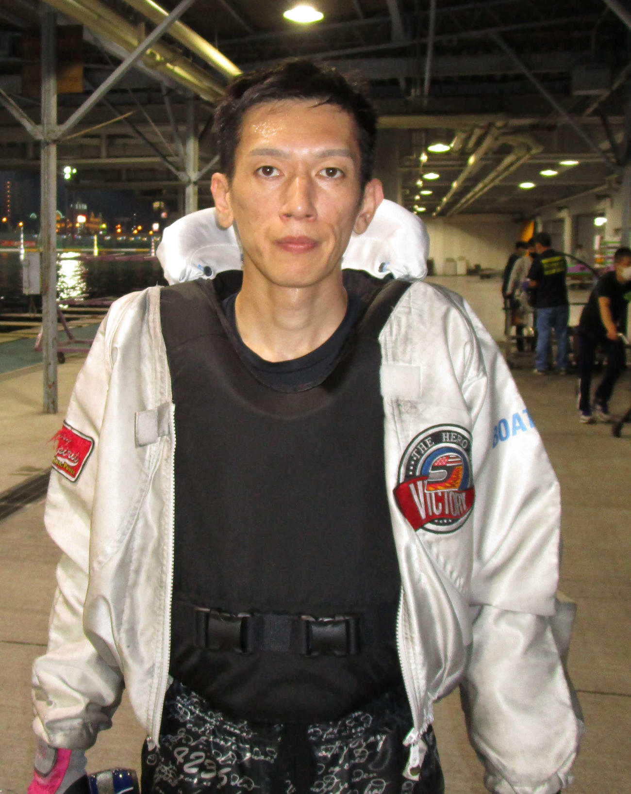 優勝戦1枠に座り、初優勝以来の住之江Vに照準を定めた松村敏（撮影・安井雅彦）