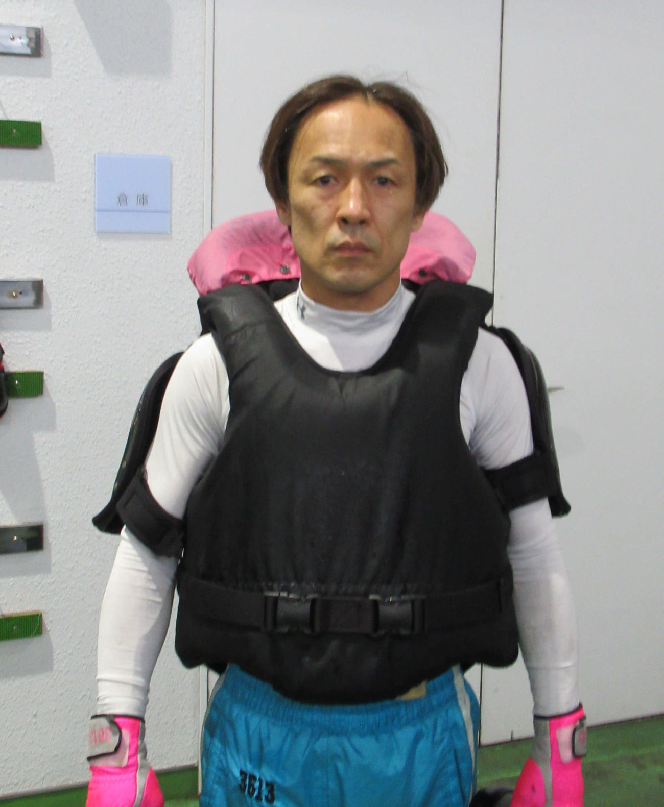 角谷健吾は前検の感触は悪くない。初日4R6枠、12R4枠から好発進を狙う。（撮影・高田和典）