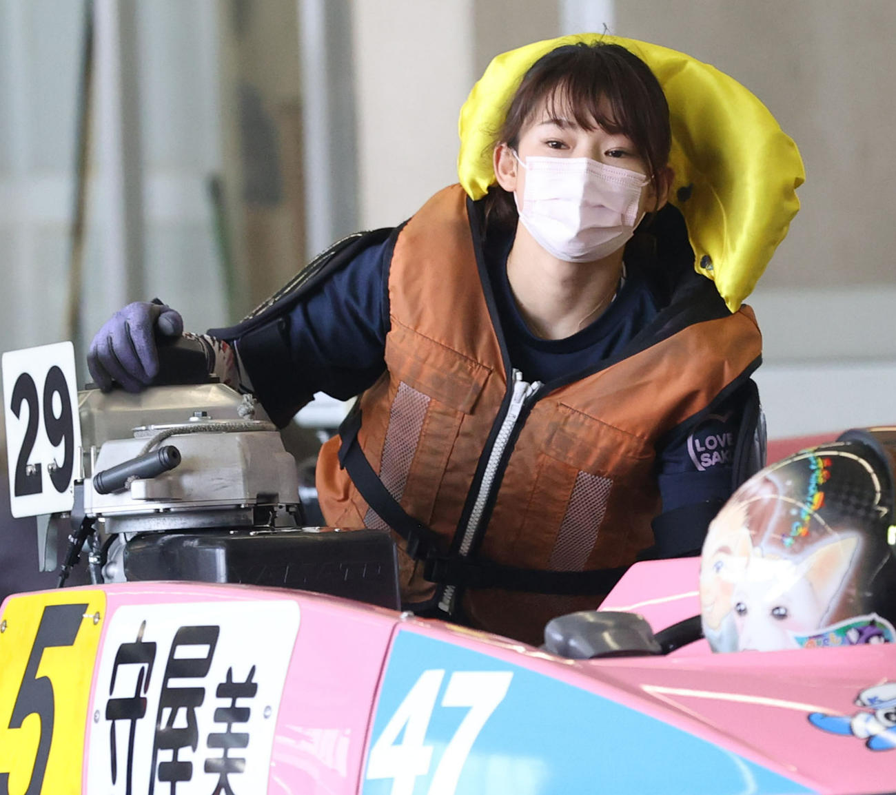 初日5R・1枠から好発進を狙う守屋美穂（撮影・梅根麻紀）