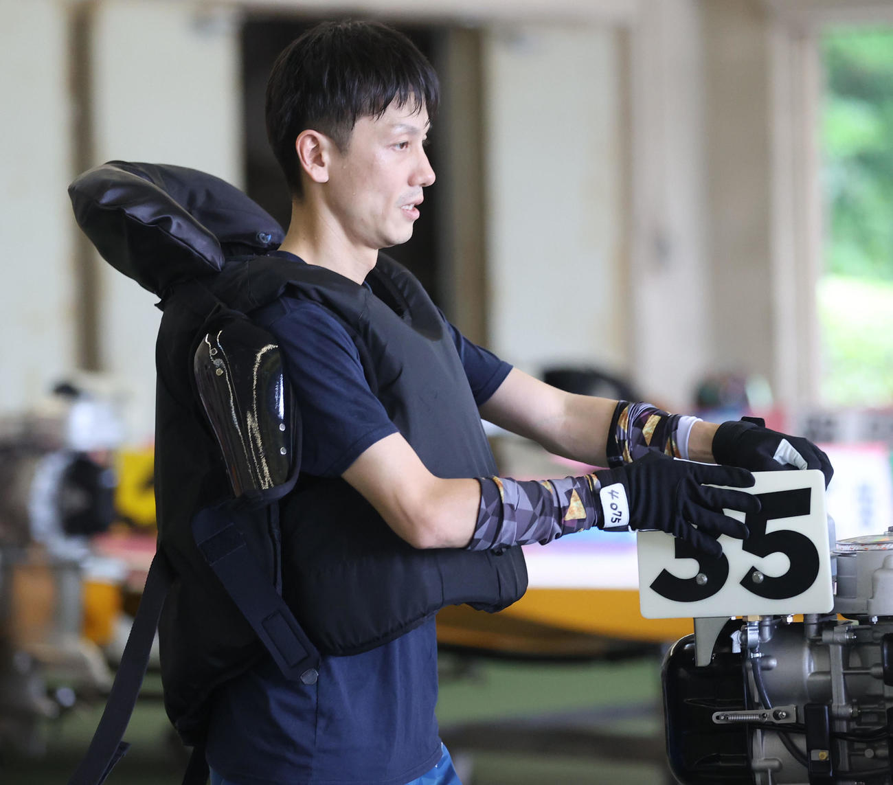エース候補の35号機を引き当てた中野次郎（撮影・梅根麻紀）