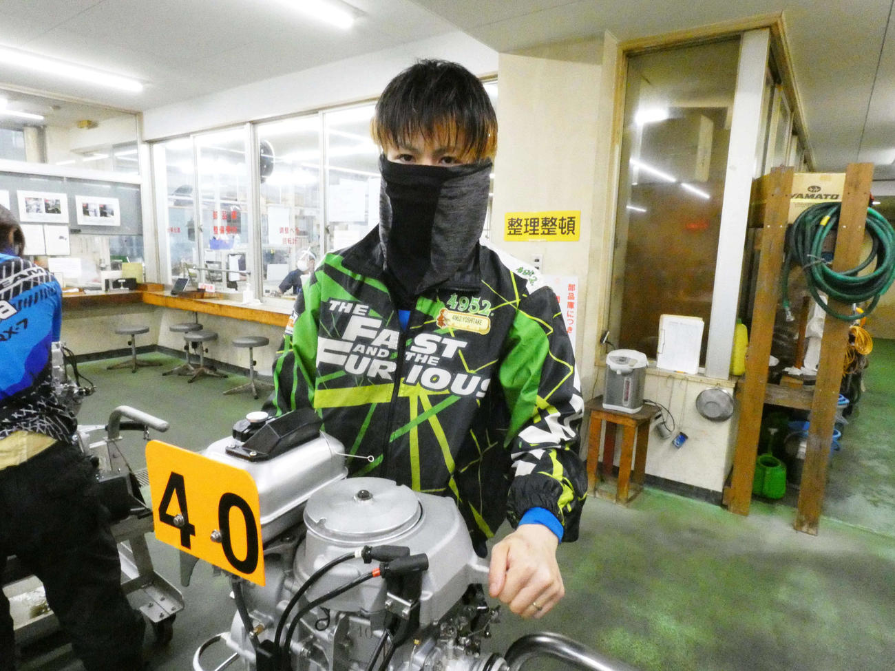 吉武真也の相棒は40号機。今節、機力アップなるか（撮影・前原一樹）