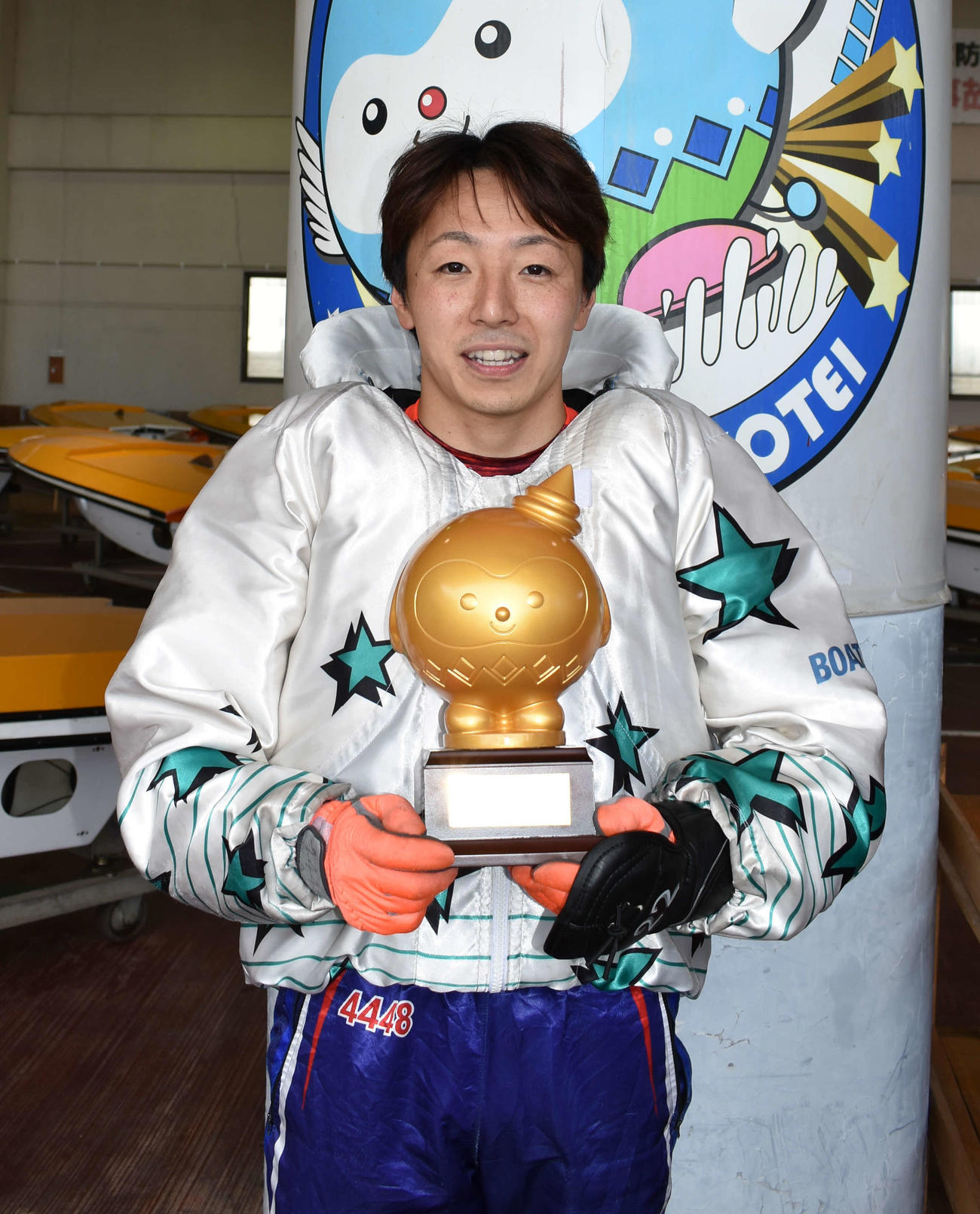 芦屋初優勝を決めた青木玄太（撮影・浦田由紀夫）
