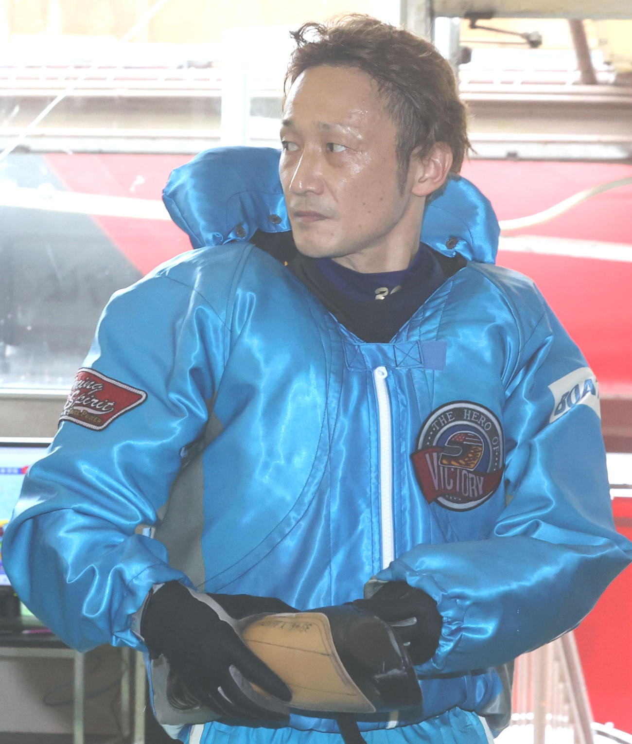 優勝戦6枠からチャンスを狙う赤岩善生（撮影・梅根麻紀）