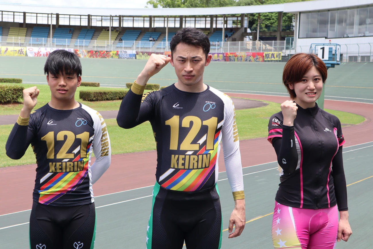 7月に本格デビューする久留米のルーキーたち。写真は左から後藤大輝、橋本陸、池上あかり